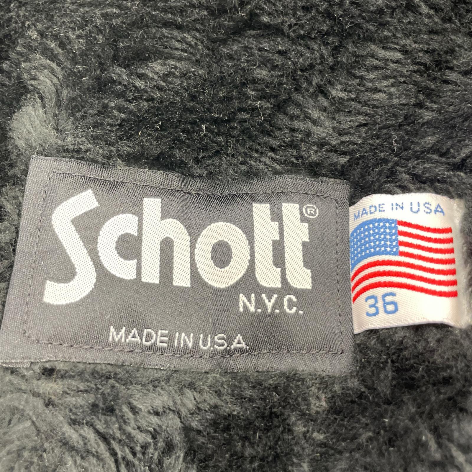 レザージャケット schott 101 レザーシングルライダース ライナー付き 36 ブラック 36 ブラック