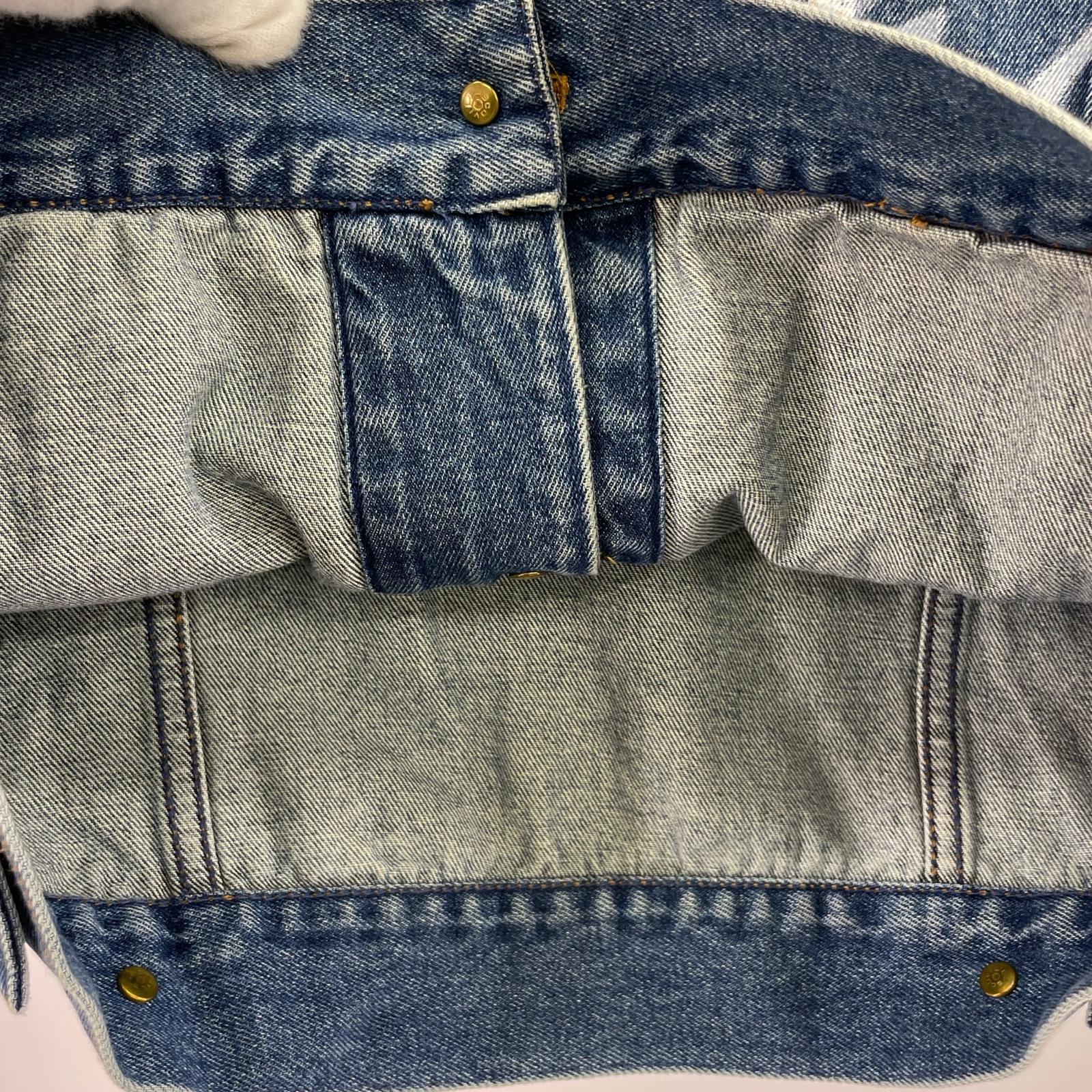 デニムジャケット ペイントカスタム M M ブルー