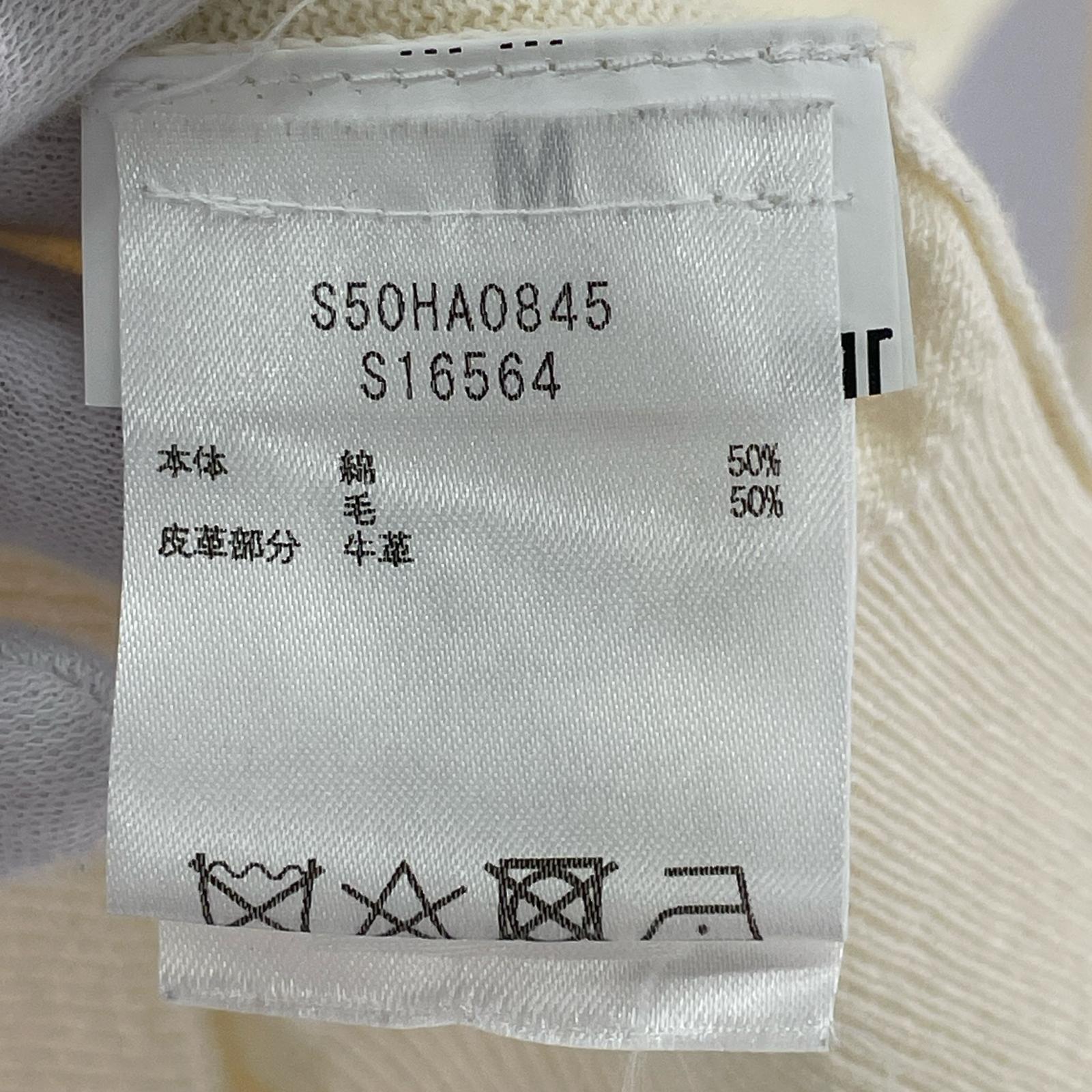 ニット 16AW エルボーパッチハイゲージニット M ホワイト