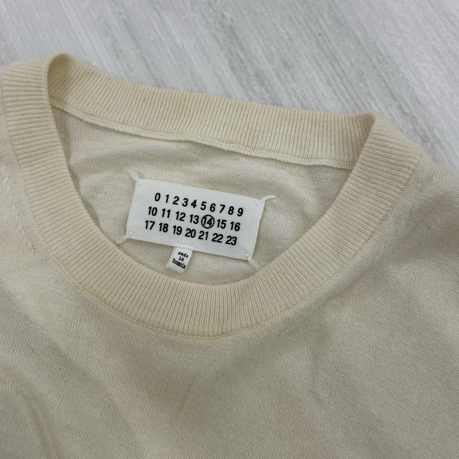 ニット 16AW エルボーパッチハイゲージニット M ホワイト