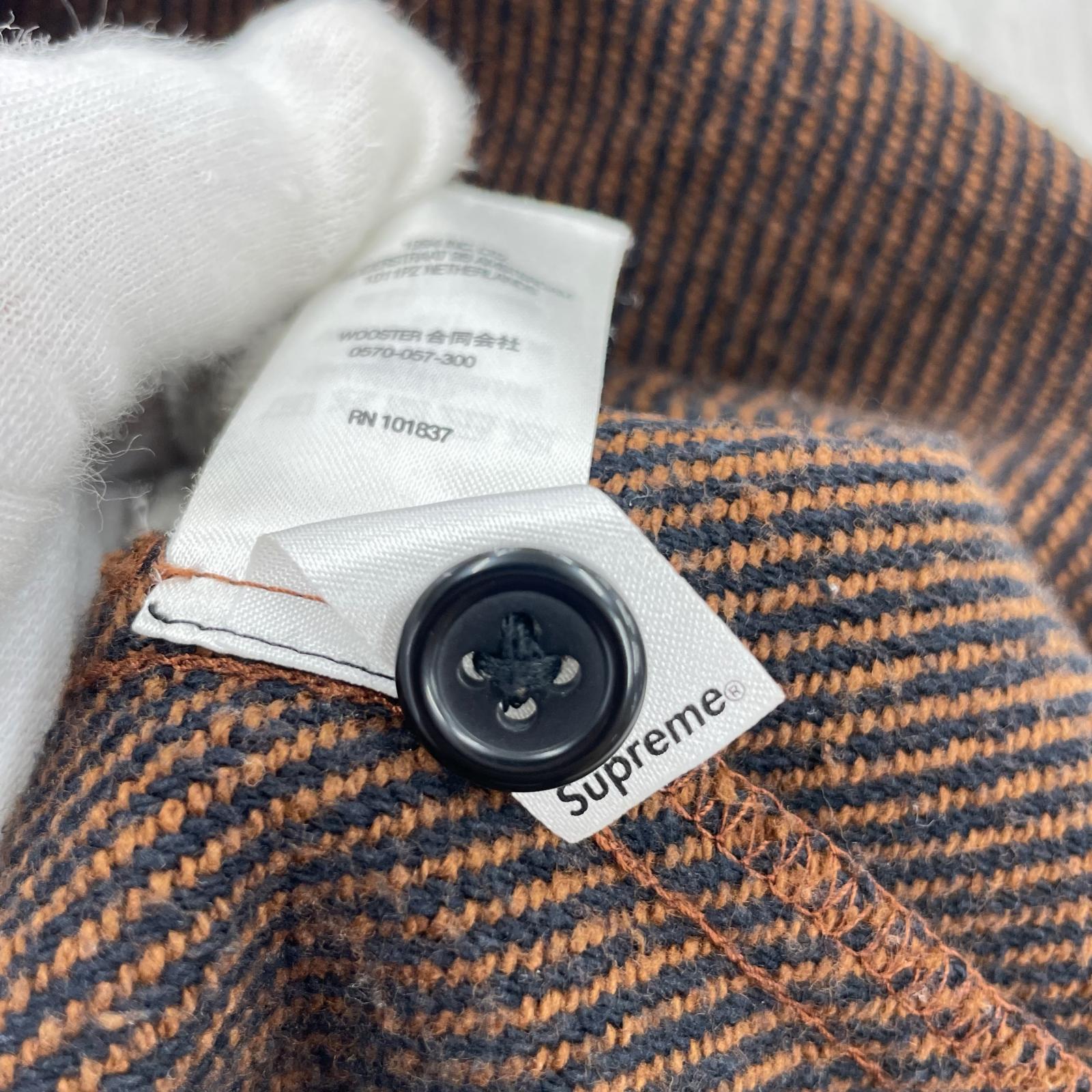 長袖シャツ 22aw brushed flannel 茶 M ブラウン