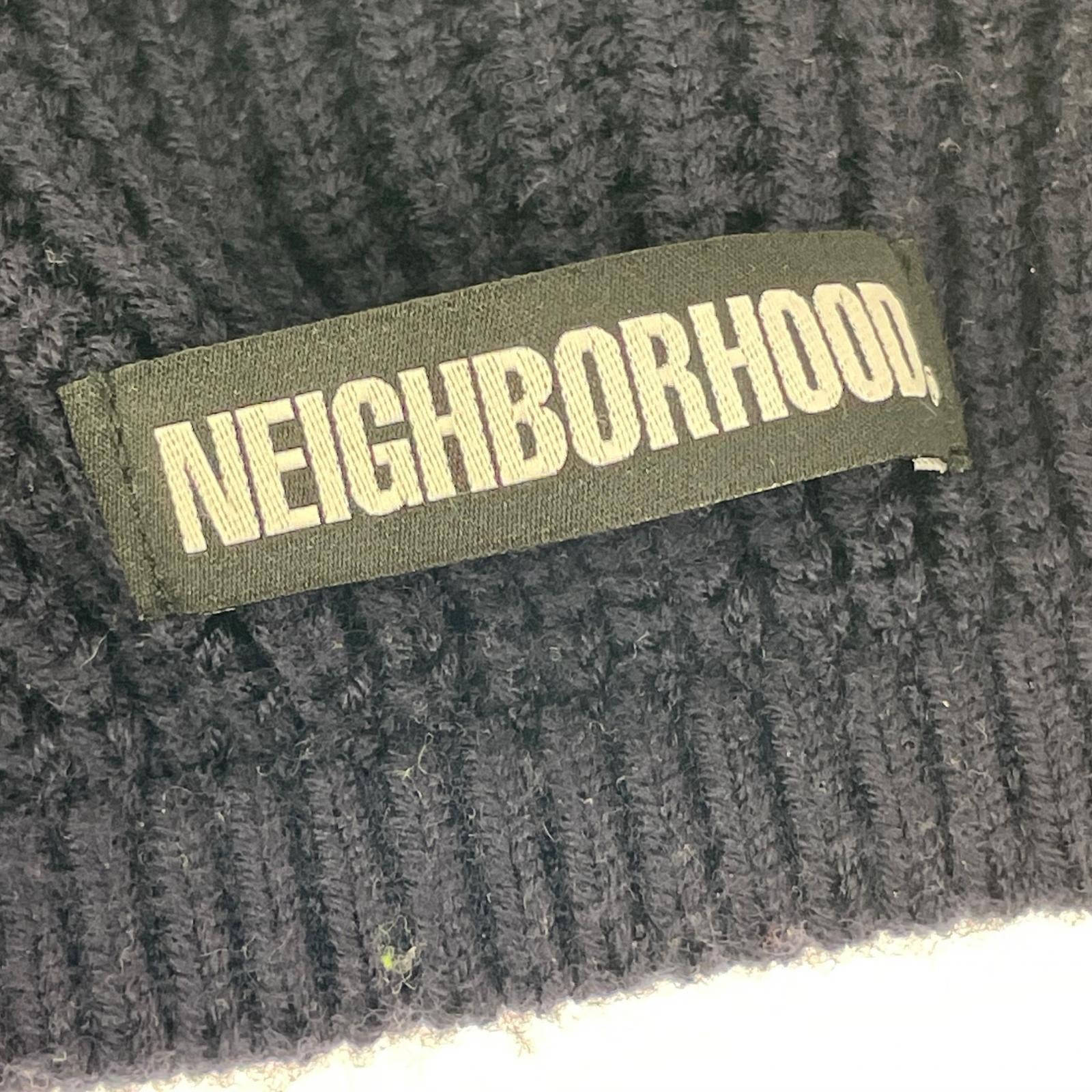 ニットキャップ NEIGHBORHOOD ニットベレー帽 紺
