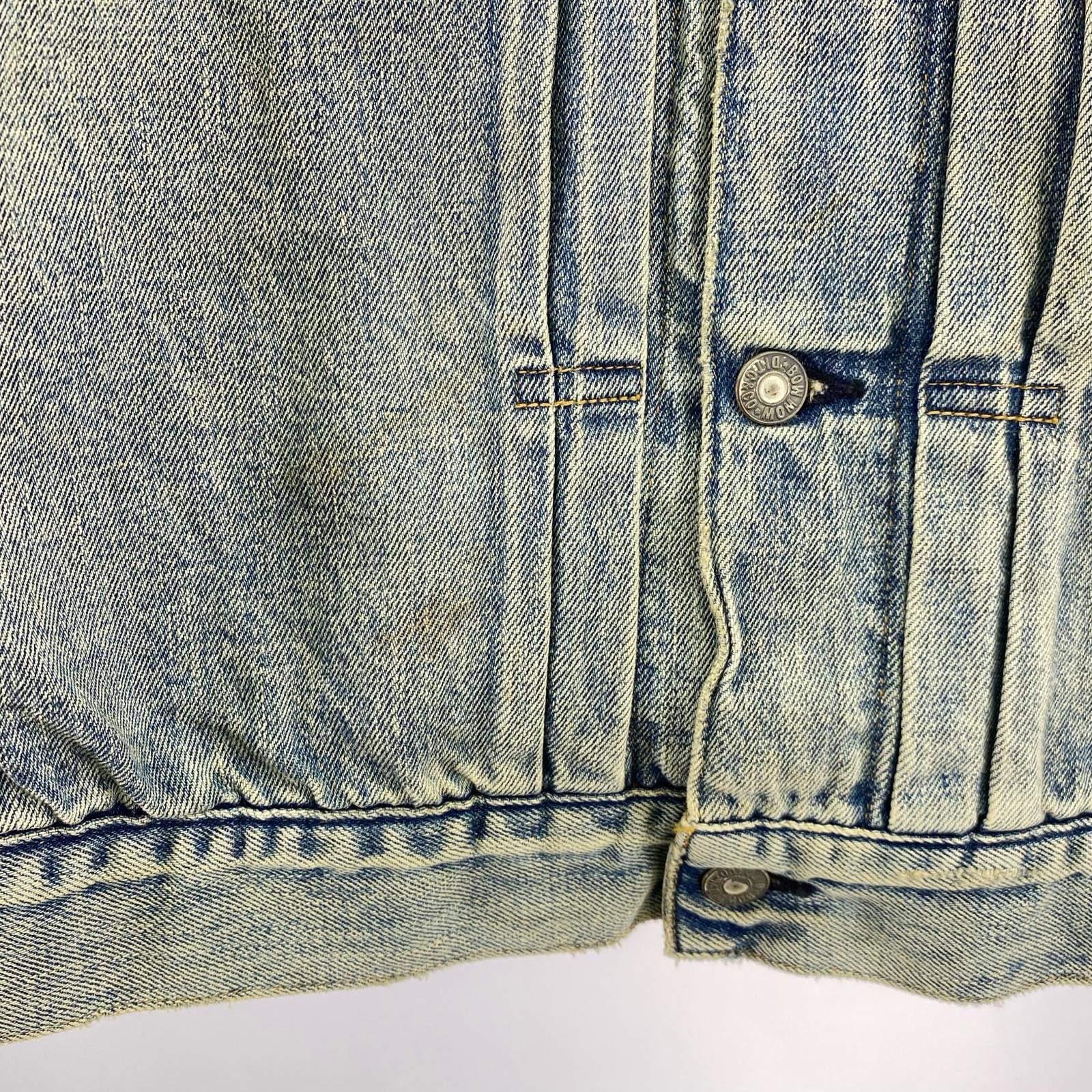 デニムジャケット BOWWOW BLANKET LINED DENIM JK AGING エイジングデニムジャケット L L ブルー