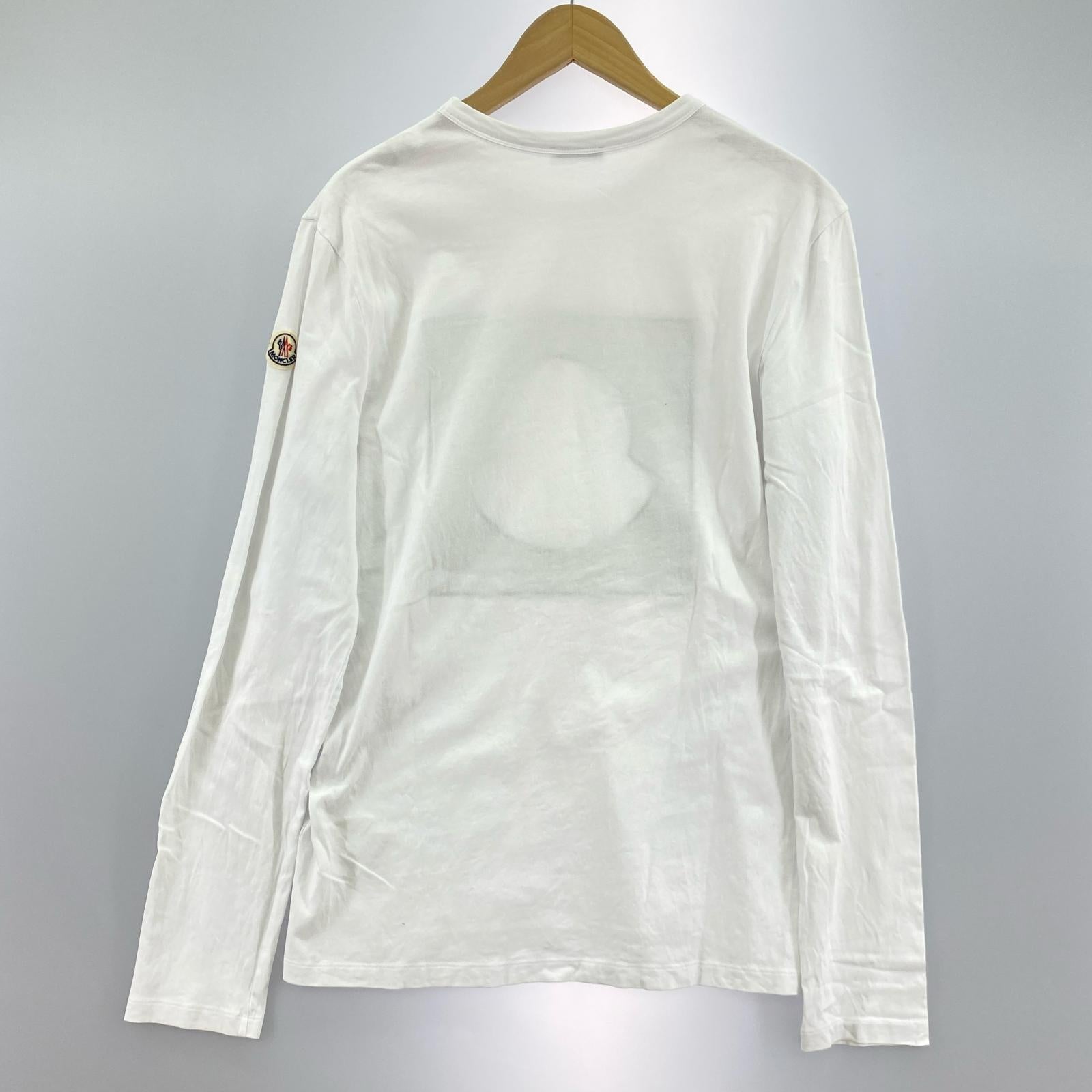 長袖Ｔシャツ MONCLER MAGLIA T-SHIRT M/LUNGA ペイズリーカモロンTee M ホワイト M ホワイト