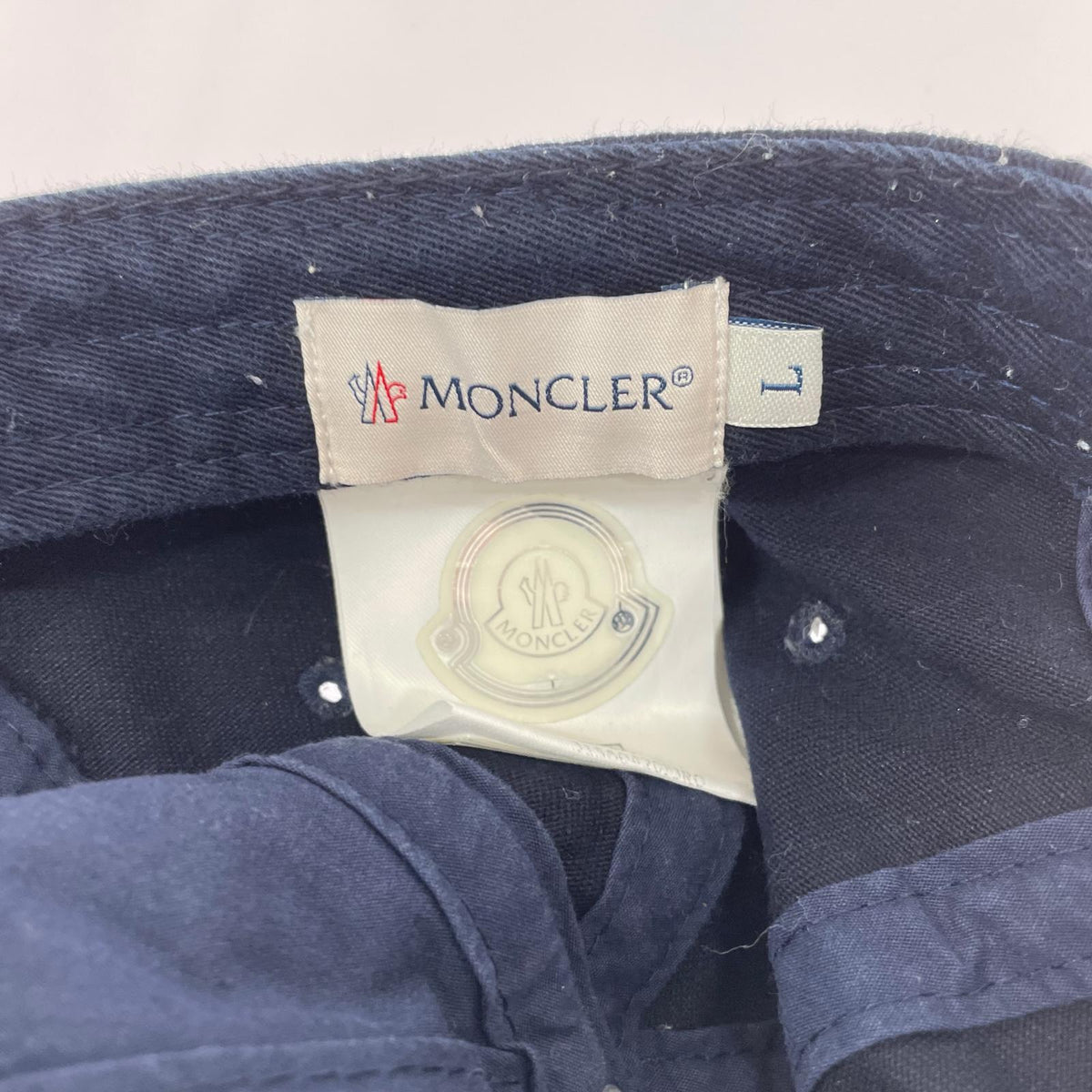 キャップ MONCLER 19AW BERRETTO BASEBALL ロゴワッペンキャップ ネイビー
