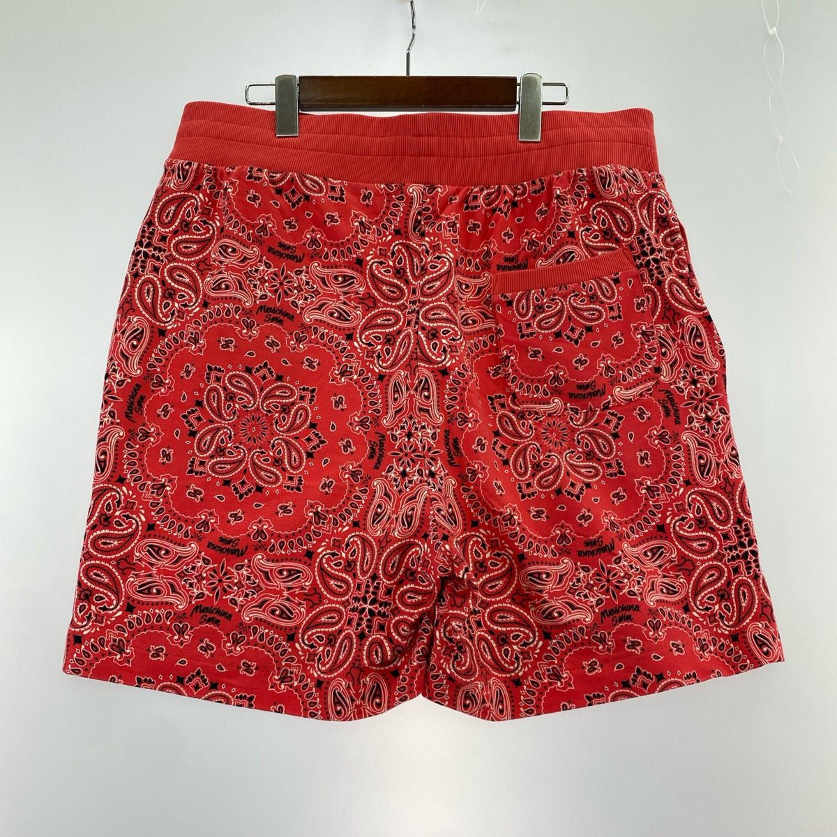 ショートパンツ ペイズリー ショーツ 赤(L) L レッド