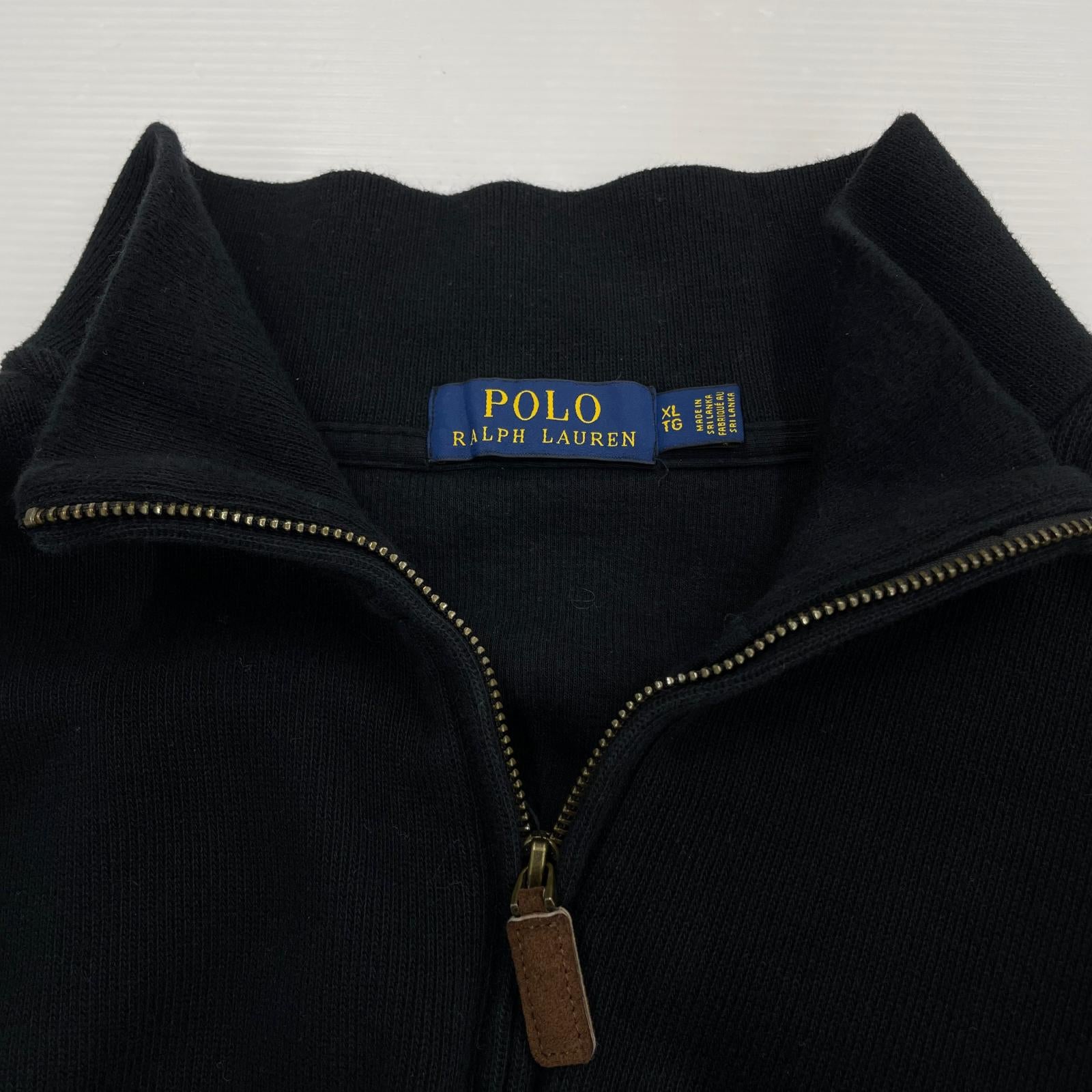 ニット ﾊｰﾌｼﾞｯﾌﾟﾆｯﾄ 黒 (XL) ブラック
