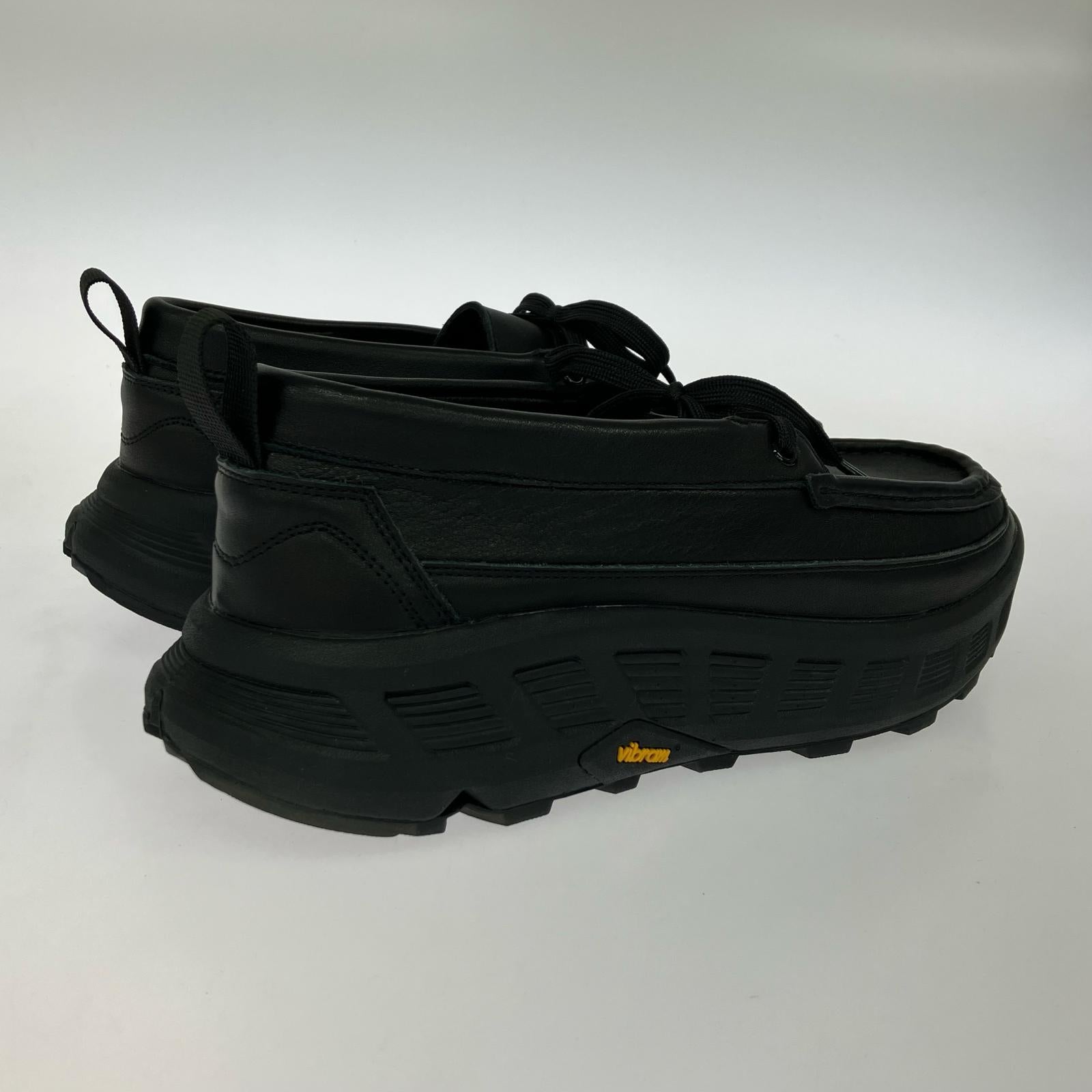 シューズ OPENING ACT レザー ローファー vibramソール ブラック