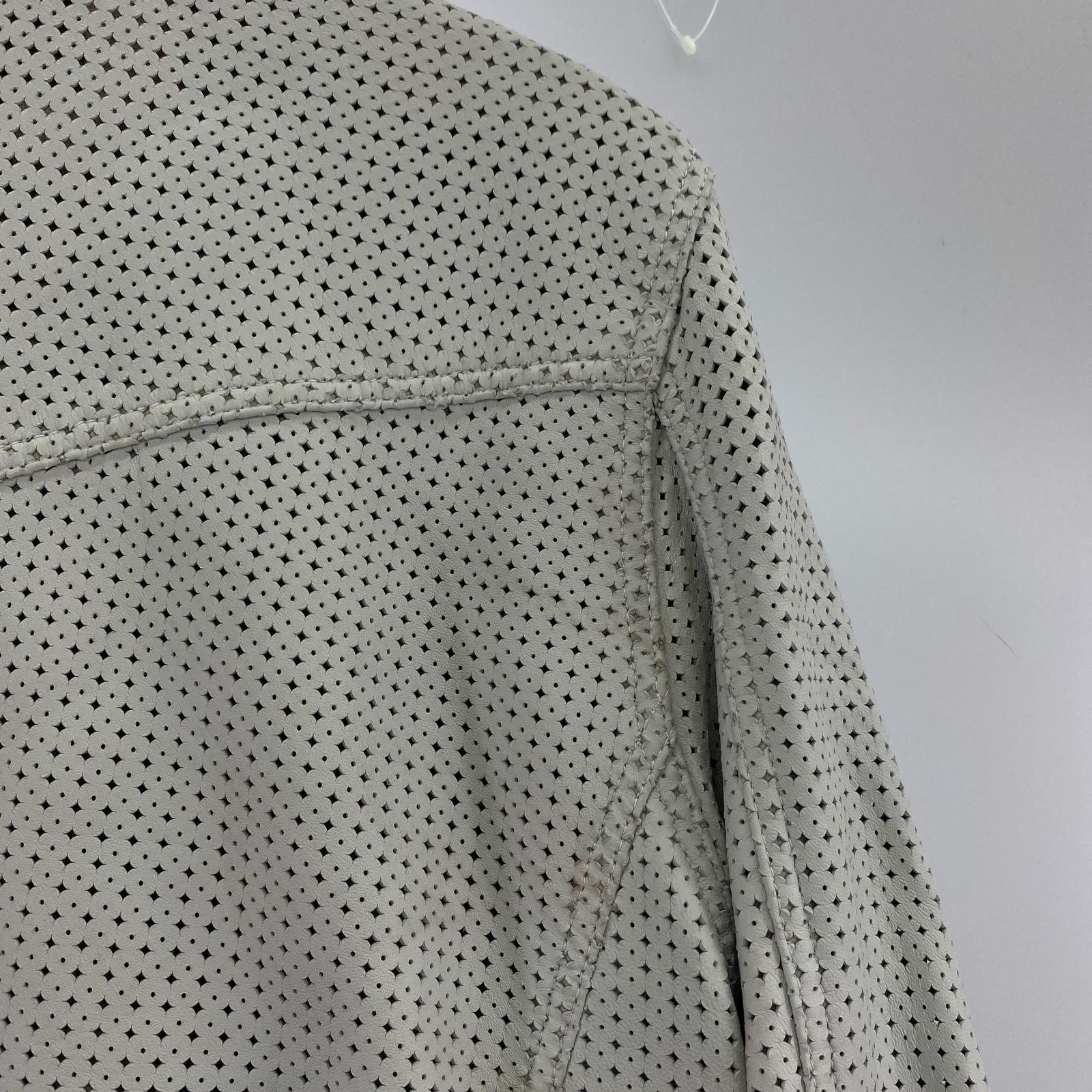 レザージャケット Liugoo Leathers　パンチングレザー M グレー