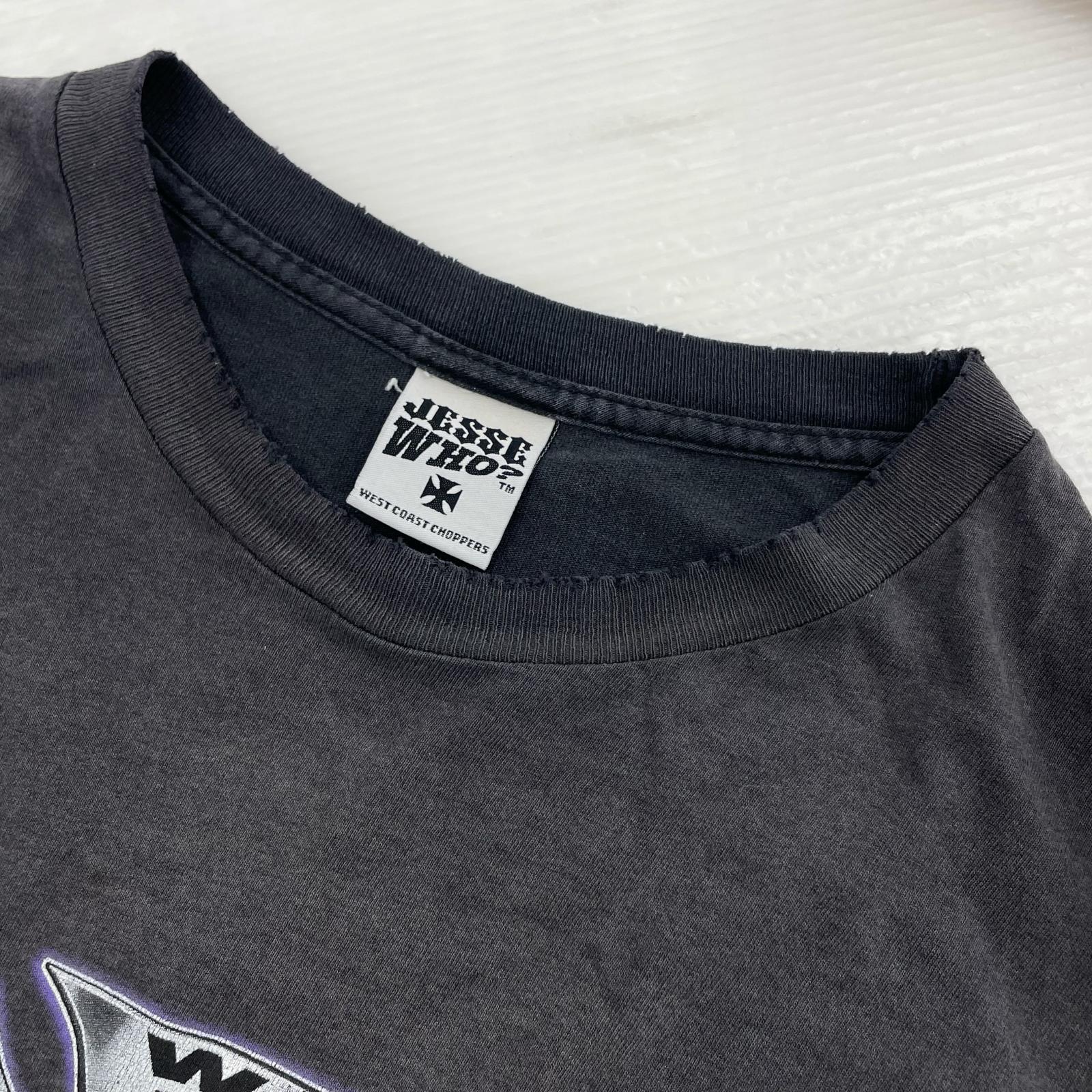 長袖Ｔシャツ 90s アイアンクロスプリント　L/STee 実寸２XL ブラック