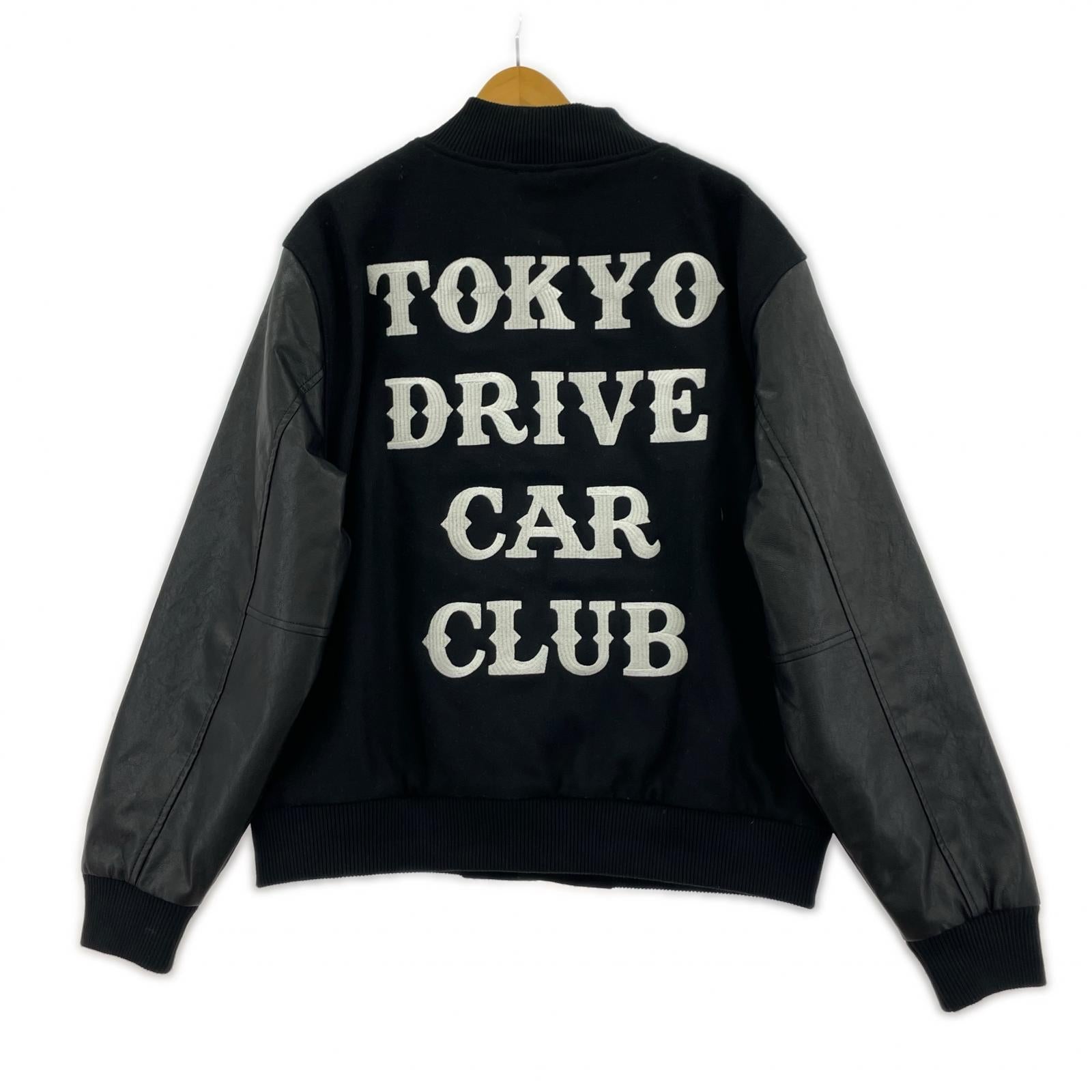 ブルゾン tokyo drive car club varsity jacket-M M ブラック