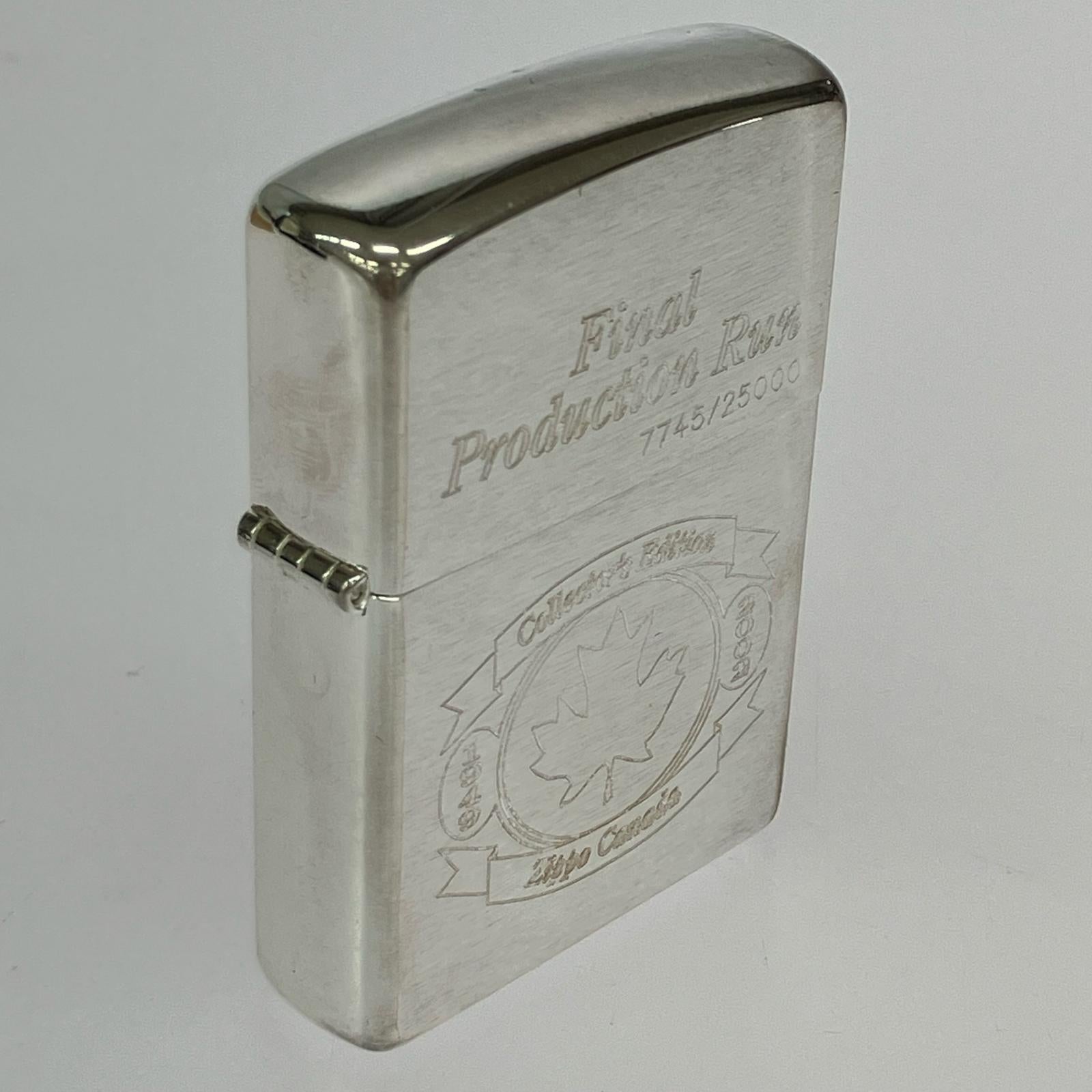 ライター ZIPPO CANADA FINAL 2002年製 シルバー