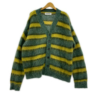 カーディガン MOHAIR BORDER KNIT CARDIGAN 22AW