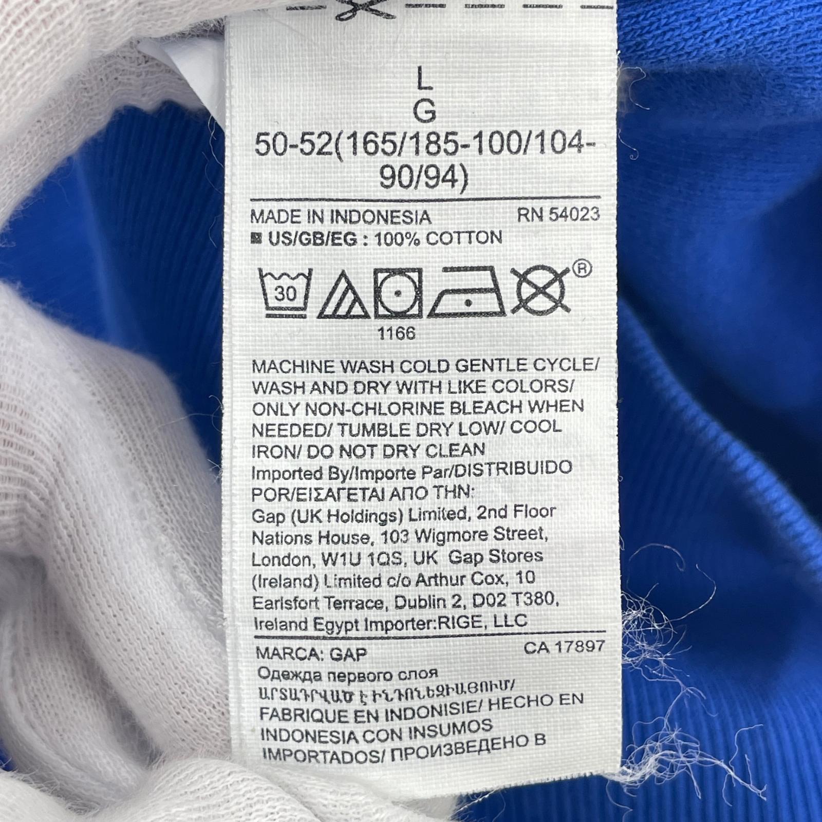 パーカー YEEZY GAP Double Layer P Hoodie BLUE L ブルー