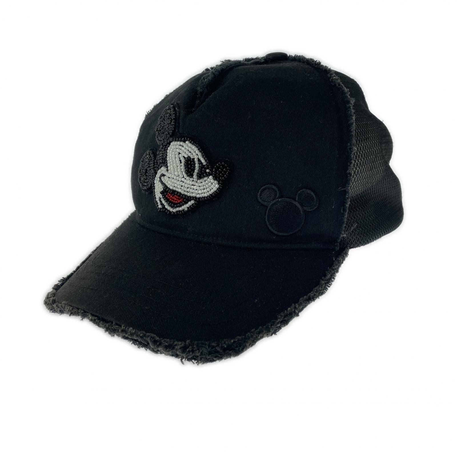 キャップ YOSHINORI KOTAKE×Disney ビーズミッキー キャップ黒 ブラック