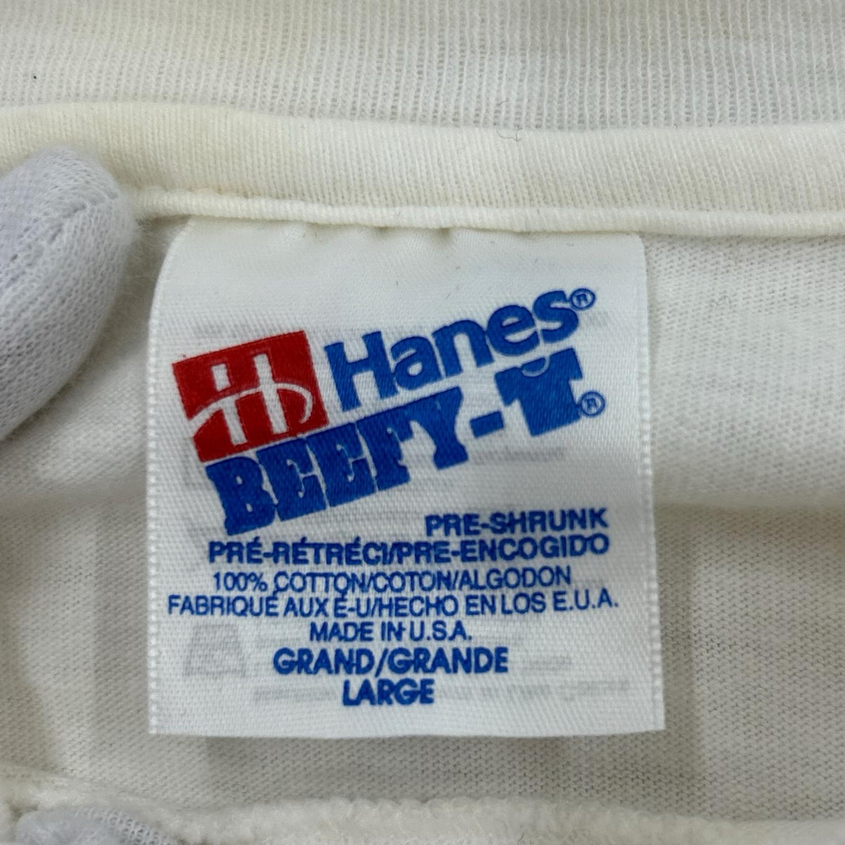 半袖Ｔシャツ 90s Hanes 白 シングルステッチ L L ホワイト