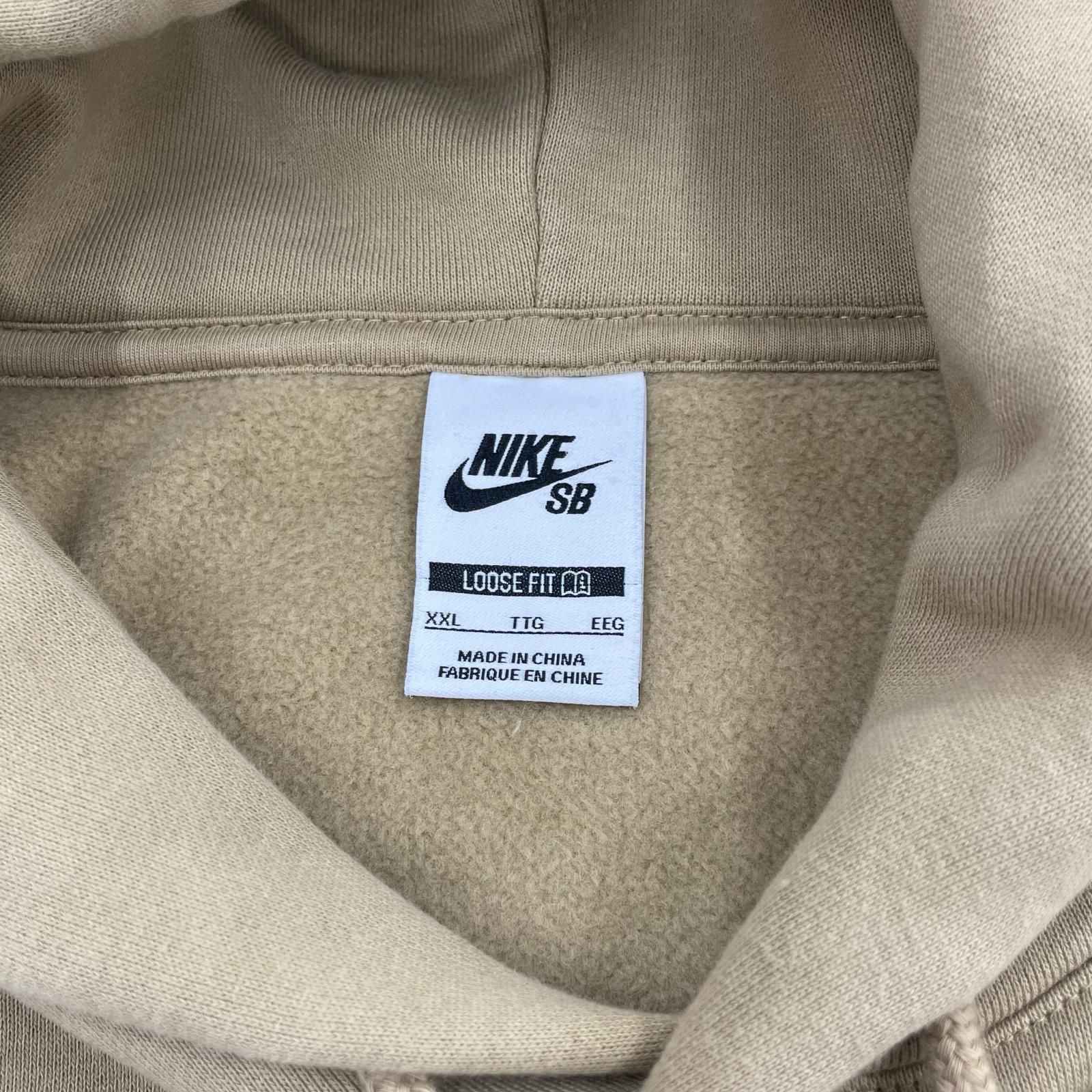 パーカー FLEECE PULLOVER SKATE HOODIE ベージュ