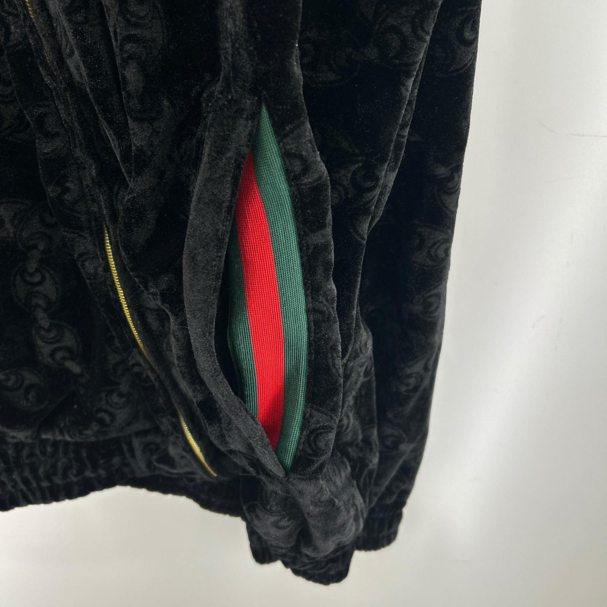 ジャケット GODBODY マリーナチェーンデザインベロアジャケット BLK (2X) ブラック