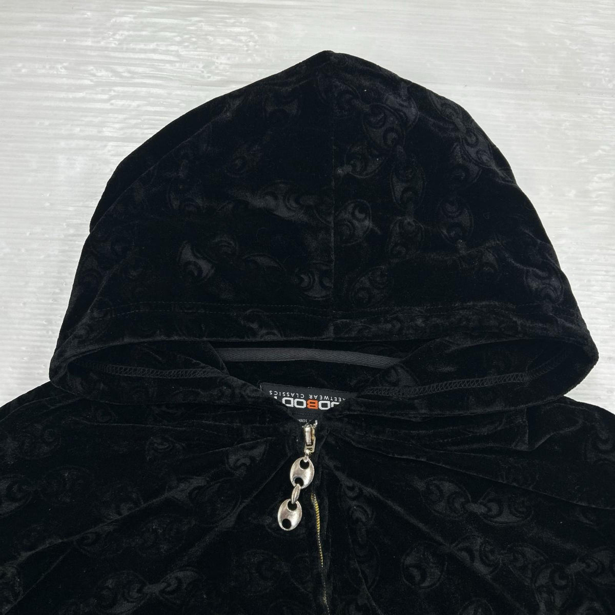 ジャケット GODBODY マリーナチェーンデザインベロアジャケット BLK (2X) ブラック