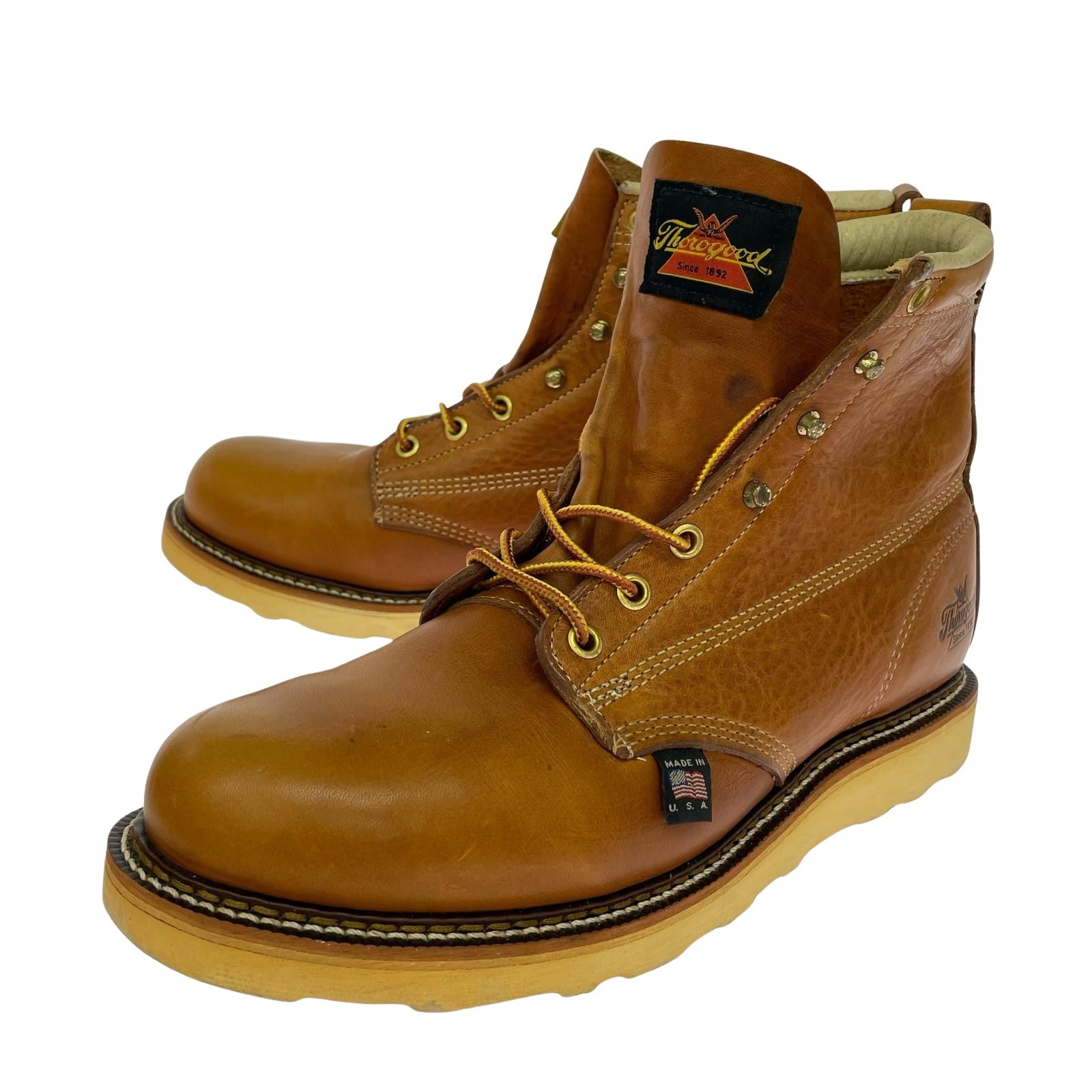 ブーツ Thorogood 6 MOC TOE オイルタンレザー プレーントゥブーツ 8 1/2D 26.5cm (US8 1/2 UK8 EU43) ブラウン