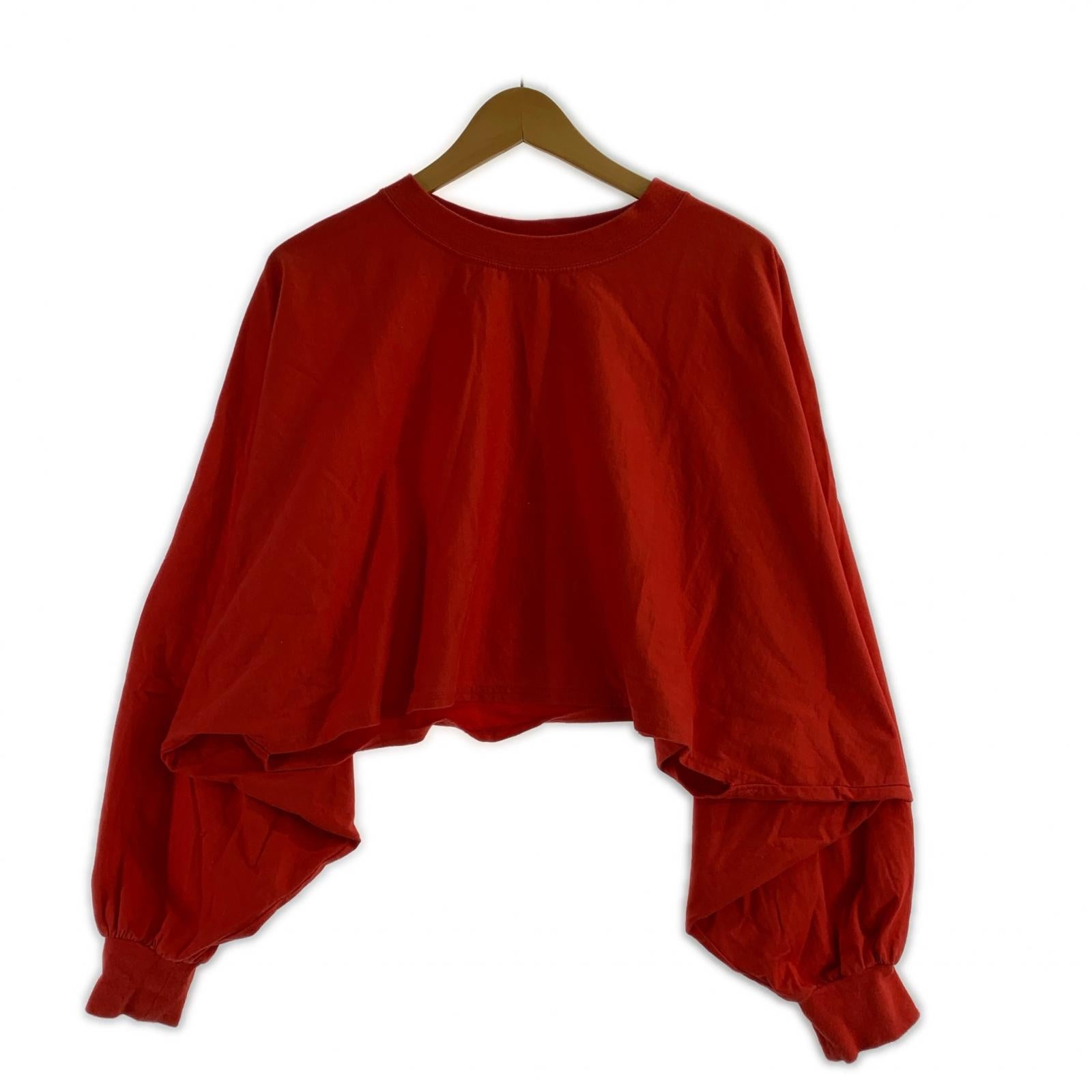 長袖Ｔシャツ NC3-011 CROPPED CREW NECK 赤 (1) 1 レッド