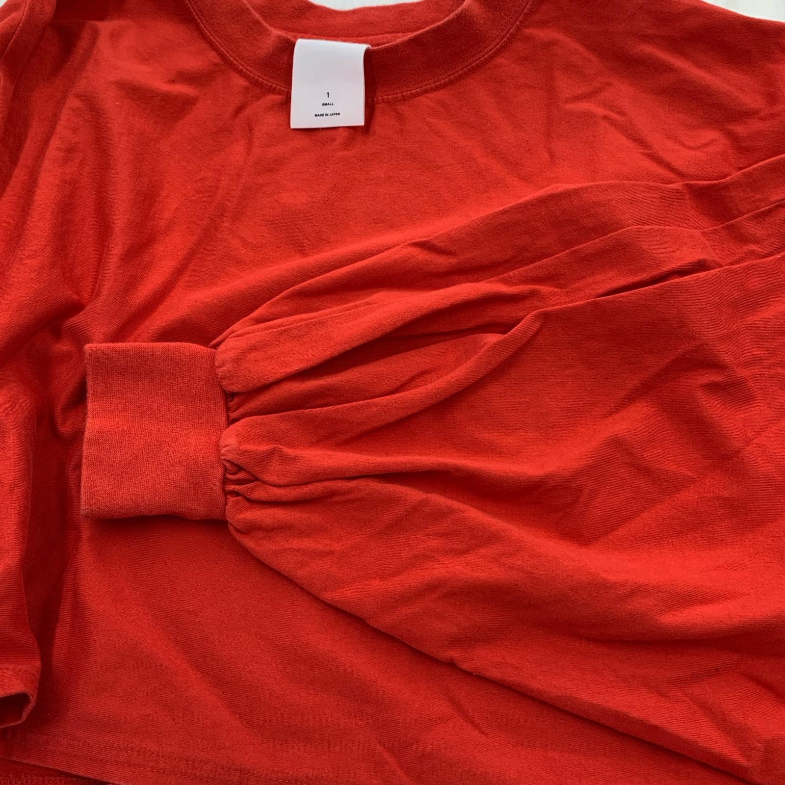 長袖Ｔシャツ NC3-011 CROPPED CREW NECK 赤 (1) 1 レッド