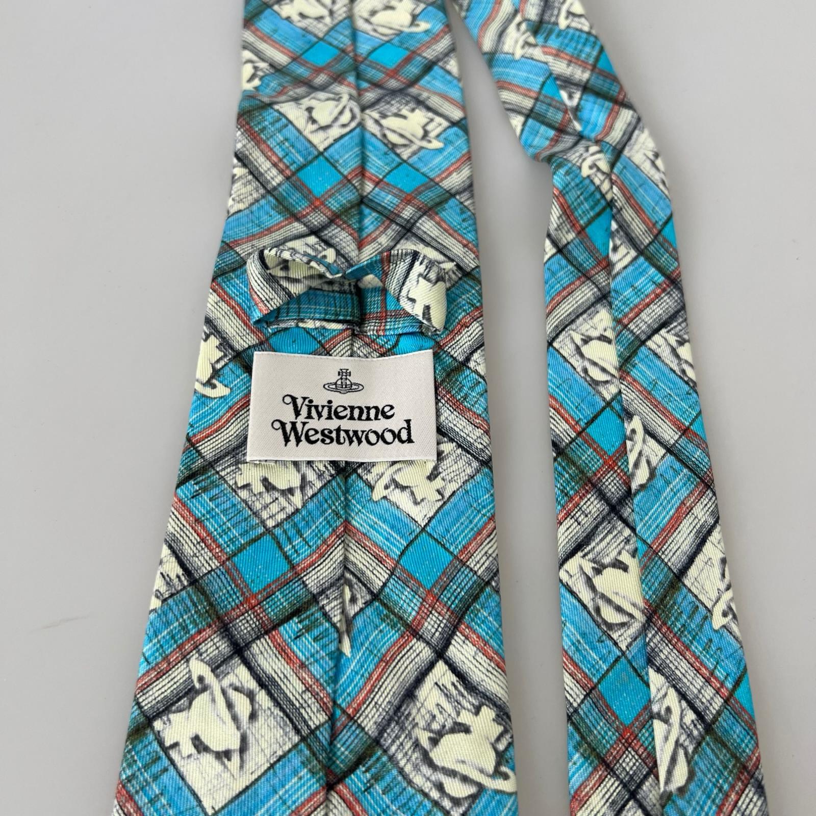 その他アクセサリー Vivienne Westwood ビッグオーブ レジメンタルネクタイ ブルー