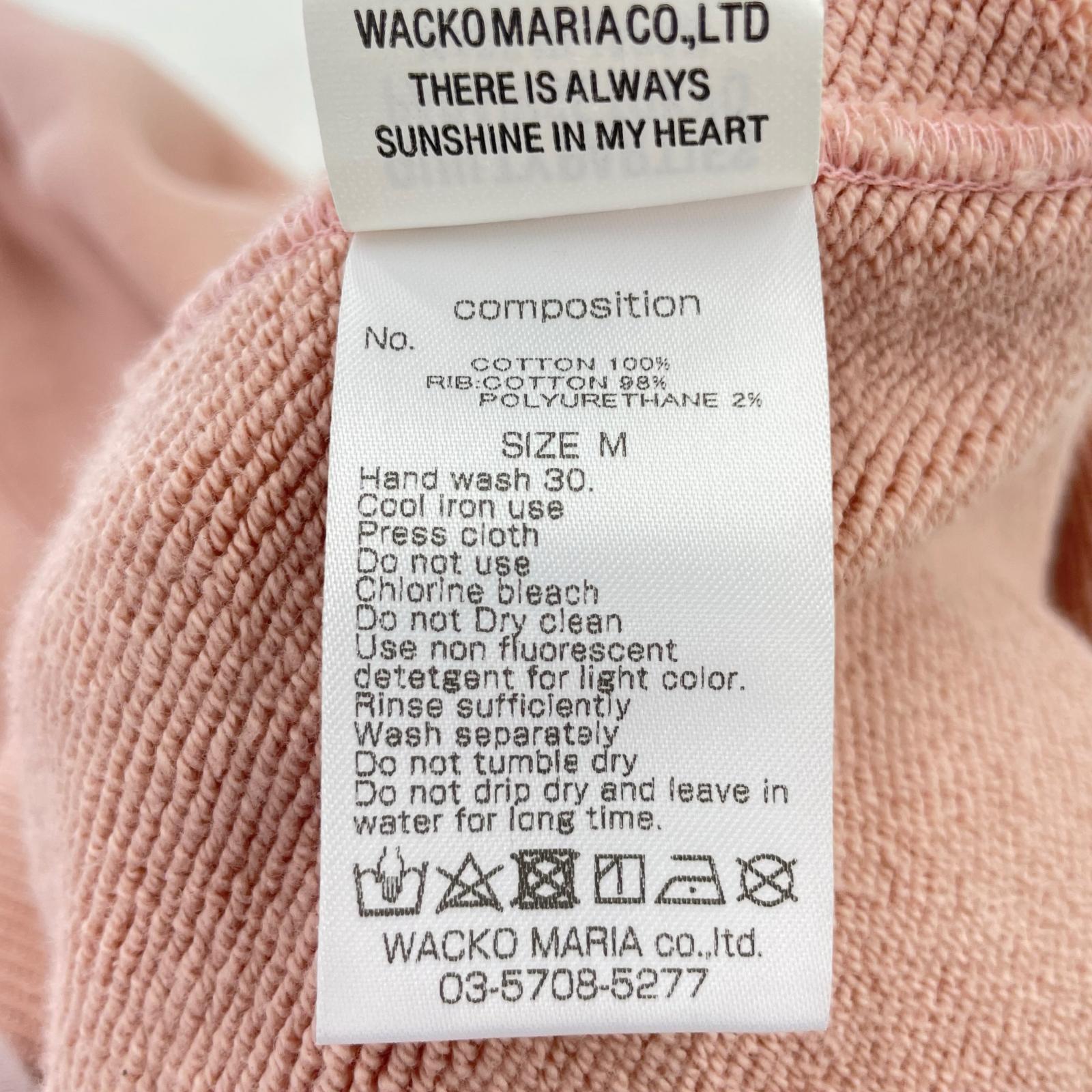 スウェット WACKO MARIA 26SS MIDDLE WEIGHT CREW NECK SWEAT SHIRT M ピンク M ピンク