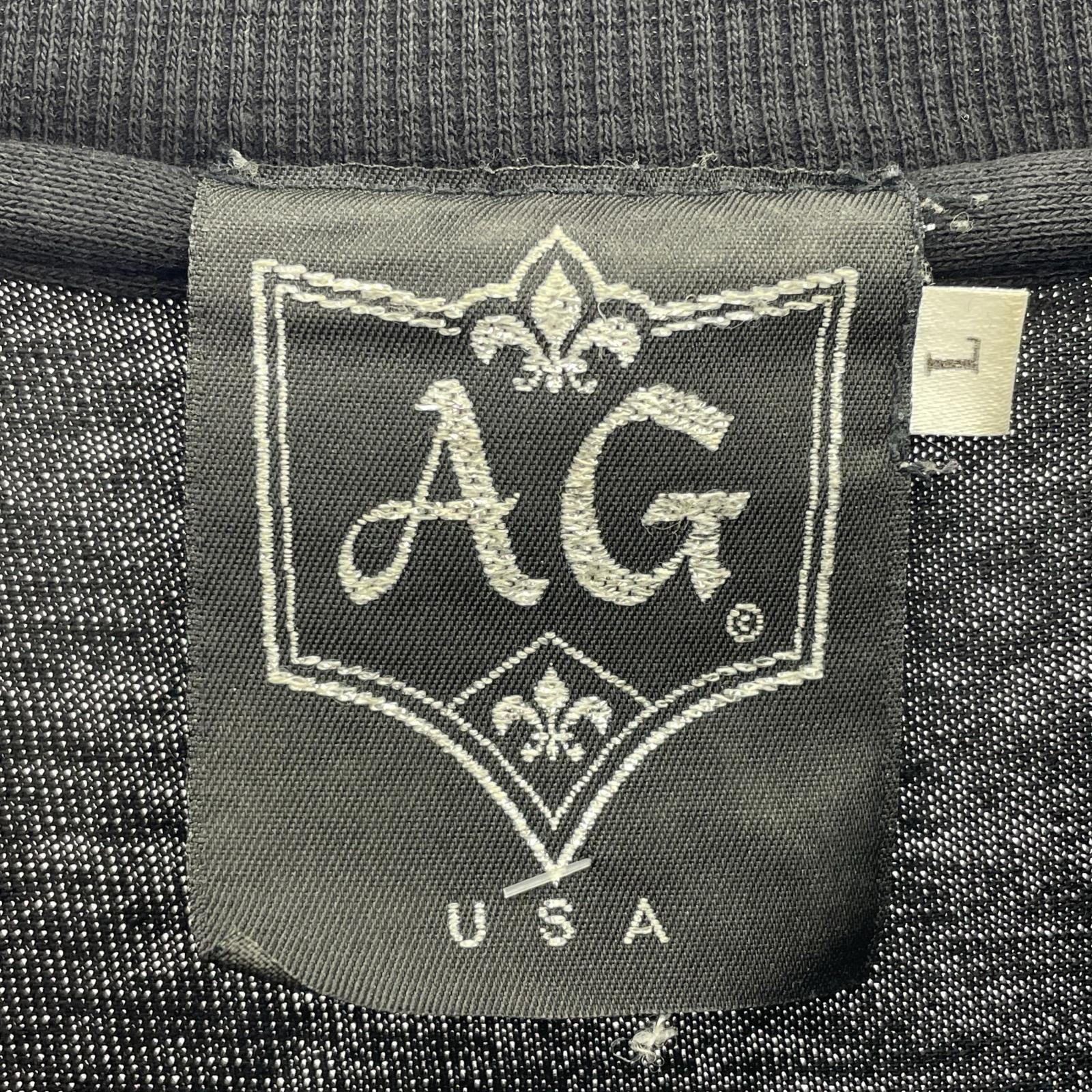 半袖Ｔシャツ A&G フレア刺繍 S/SポケTee L 黒 L ブラック