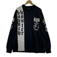 長袖Ｔシャツ BOUNTY HUNTER 02SS クロスボーンスカル ゲームシャツ XL 黒 ブラック