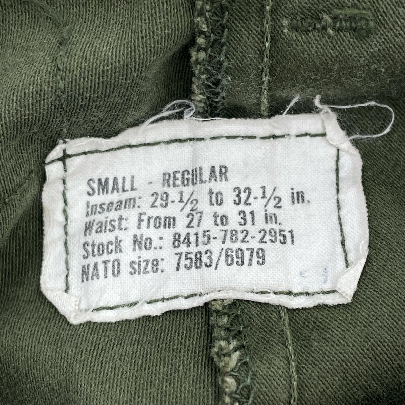 パンツ U.S.ARMY 72年会計 FINFIELD社 M-65 フィールドパンツ