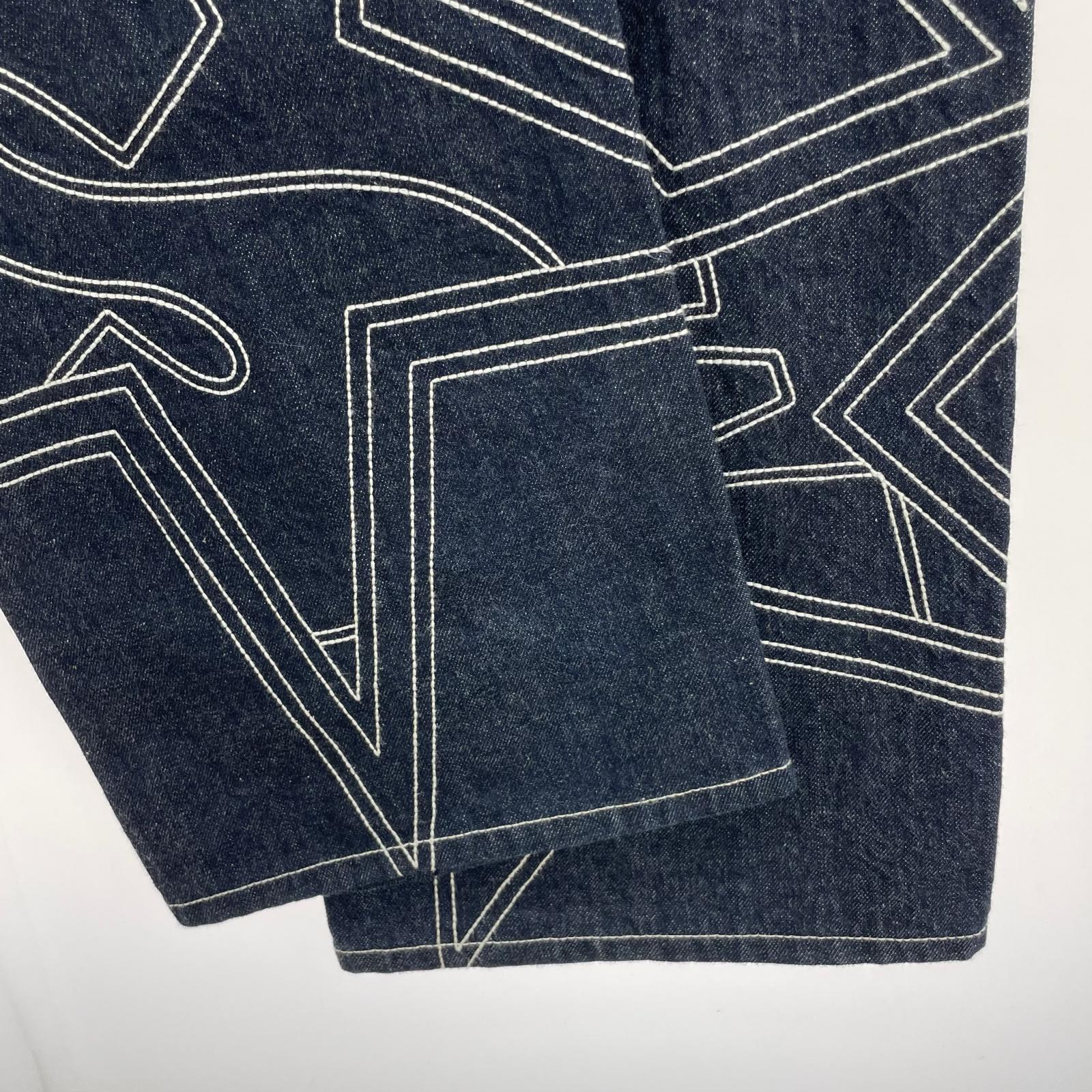 デニムパンツ Supreme 25SS Stars Topstitch Baggy Jean 34 34 ネイビー