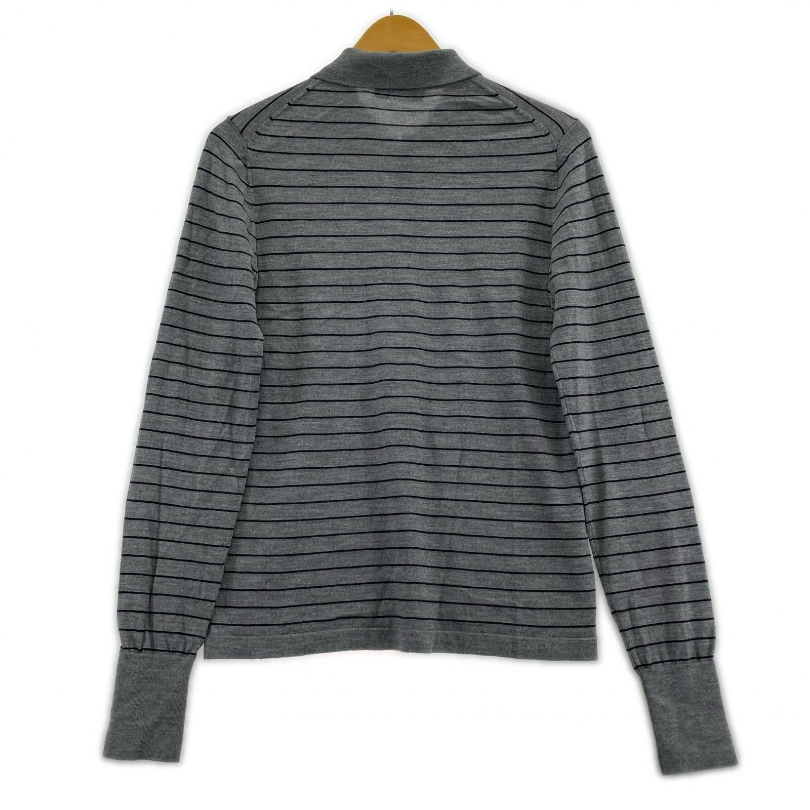 その他トップス NKNIT high gauge wool KNIT shirt 1 N25AW-025 グレー