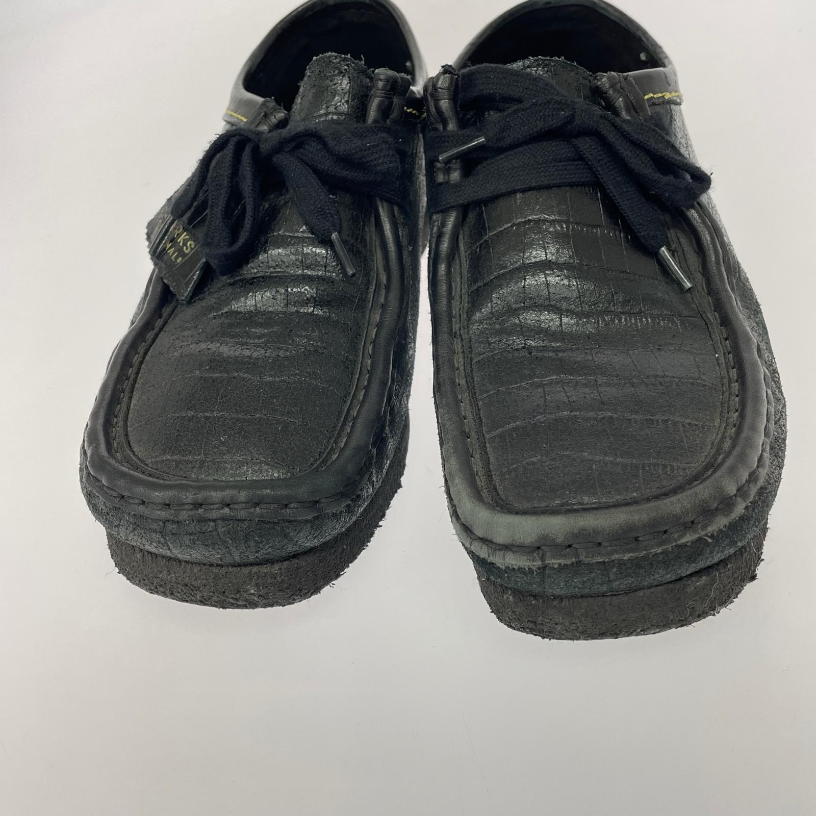 スニーカー WACKO MARIA × Clarks Wallabee Crocodile 27cm (US9 UK8 1/2 EU44) ブラック