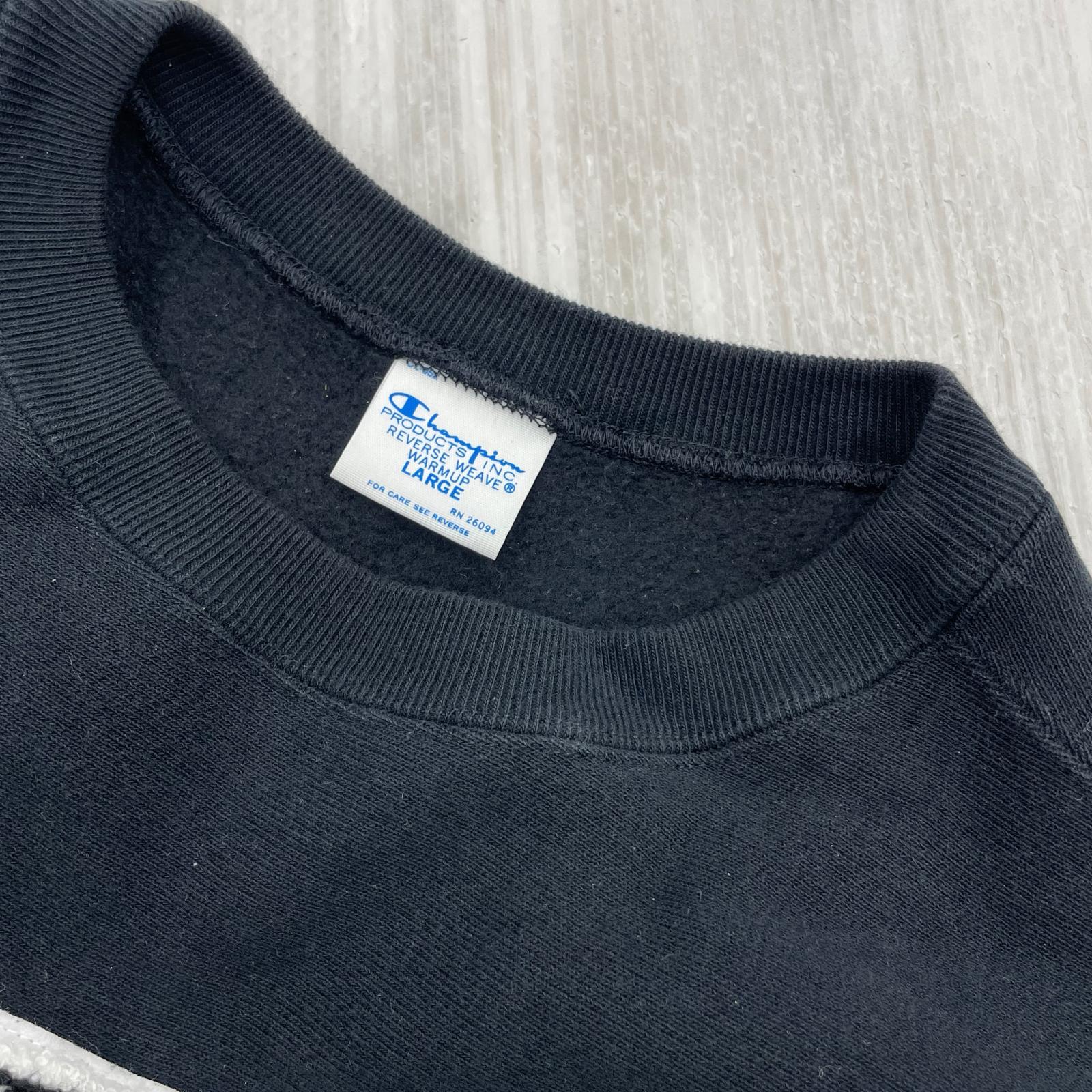 スウェット ×CHAMPION OG LABEL CREW SWEAT L ブラック
