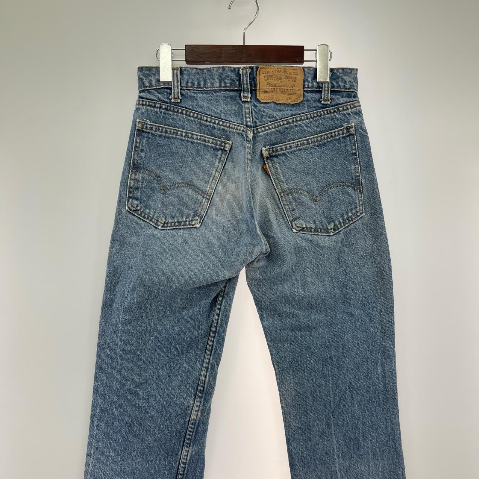 デニムパンツ 80s 505 ｵﾚﾝｼﾞﾀﾌﾞ 42TALON 30 ブルー