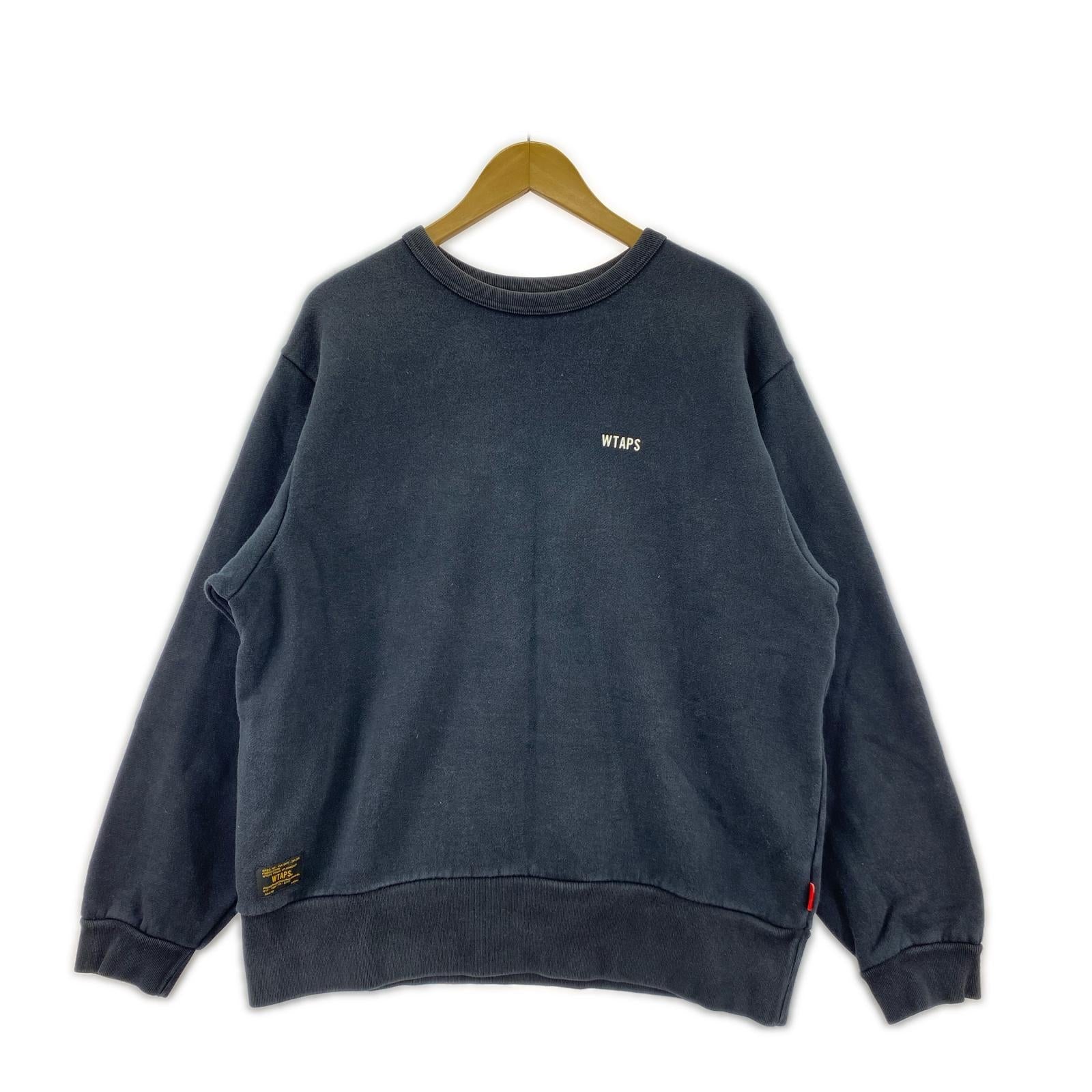 スウェット DESIGN CREW NECK 黒 (S) S ブラック