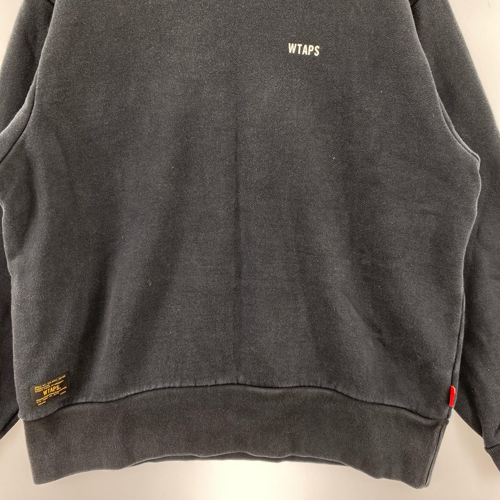 スウェット DESIGN CREW NECK 黒 (S) S ブラック