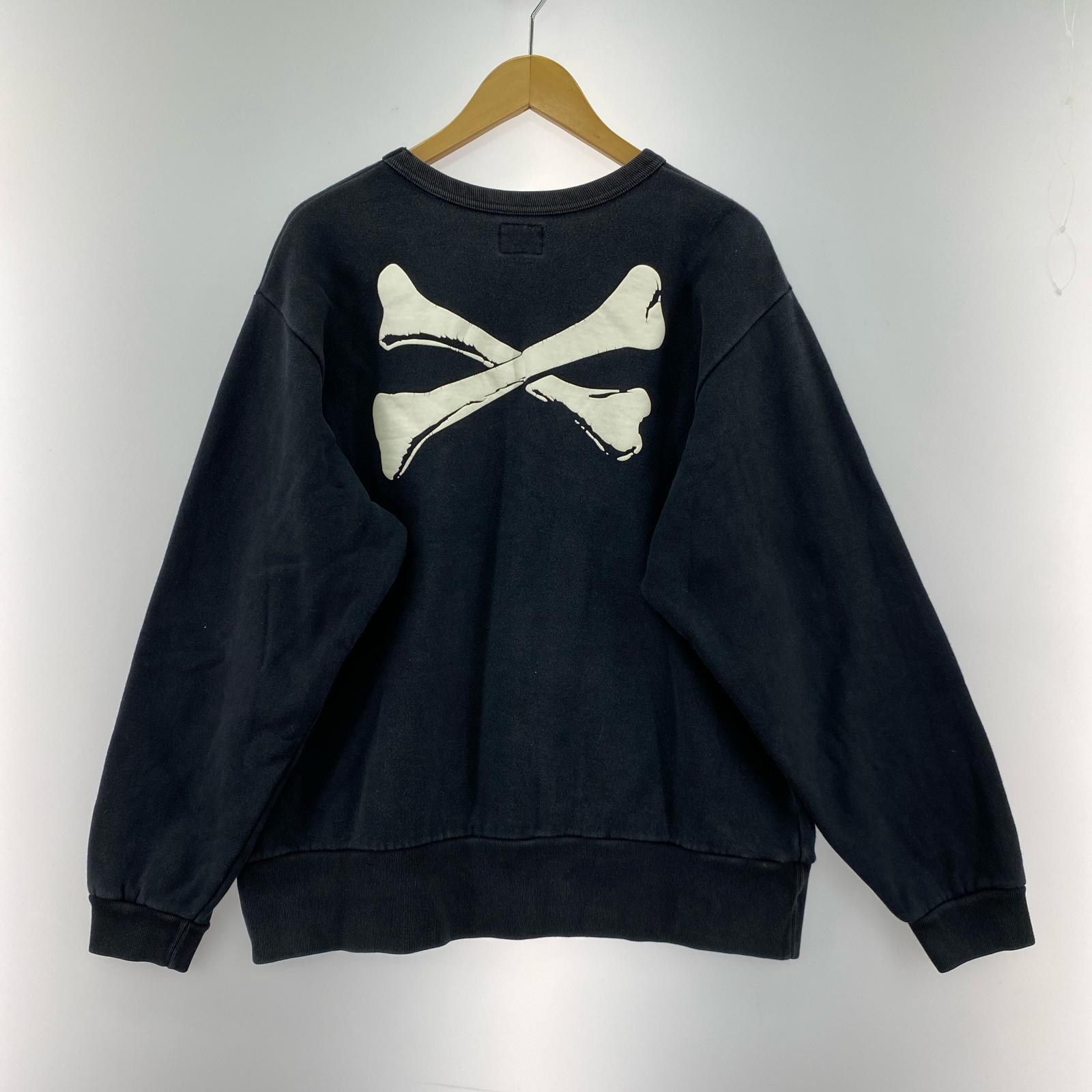 スウェット DESIGN CREW NECK 黒 (S) S ブラック