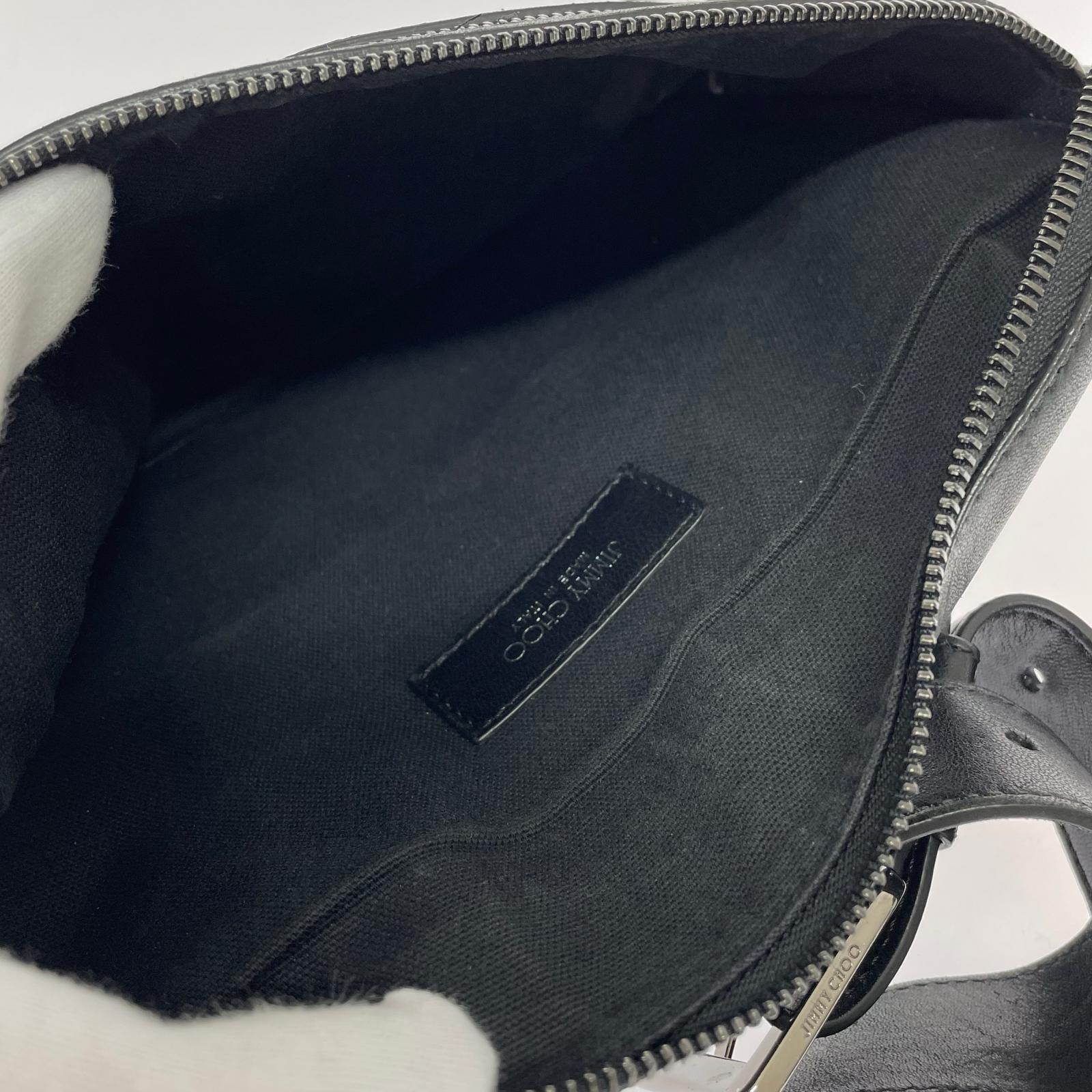 JIMMY CHOO OSCAR スタッズ ウエストバッグ 黒
