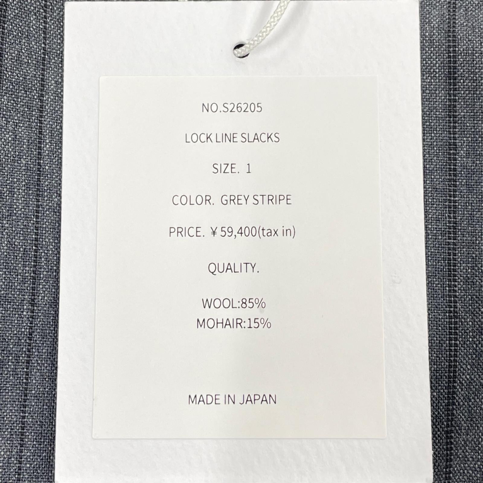 パンツ ORIMI 26SS/LOCK LINE SLACKS 1 グレー