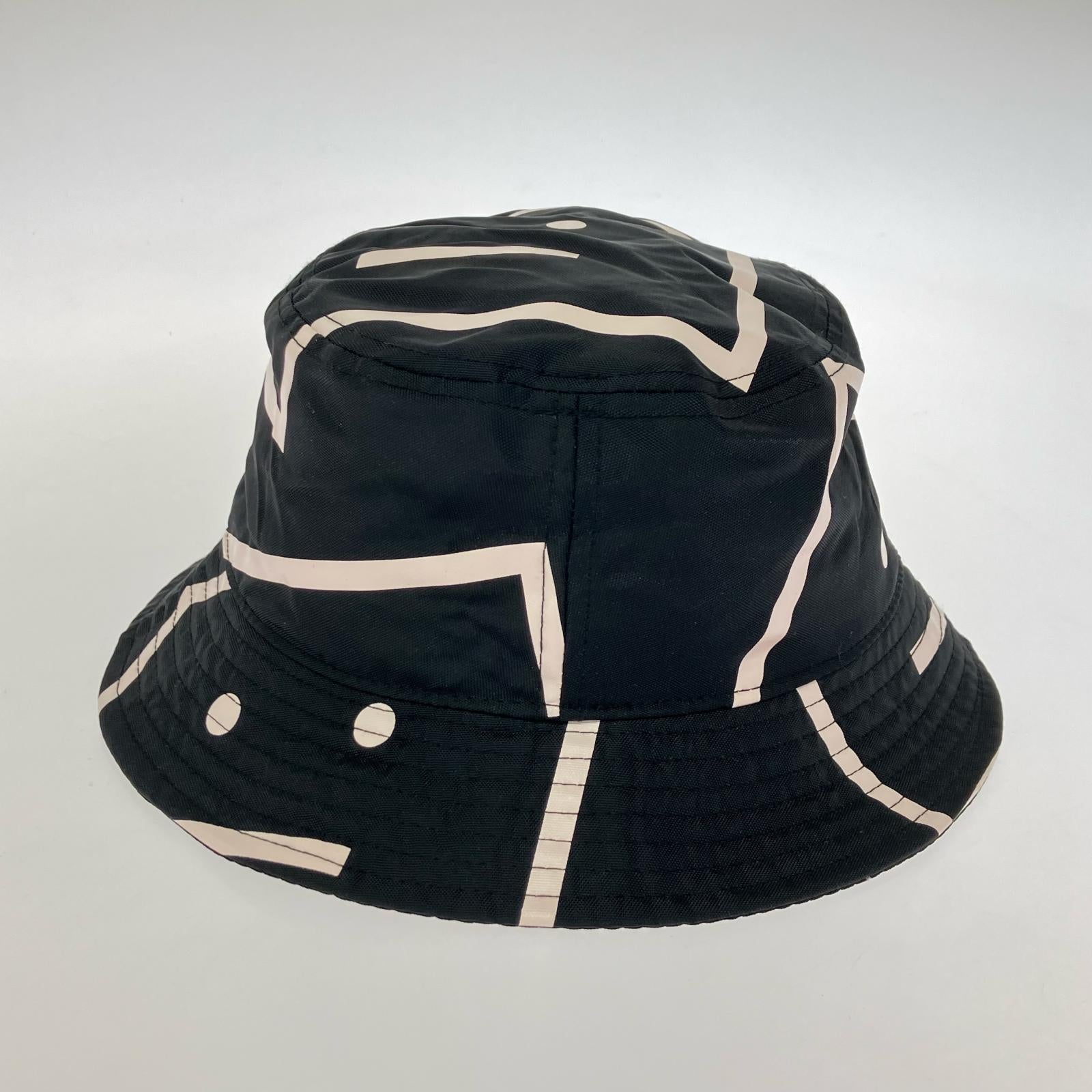 ハット ラージフェイスロゴバケットハット FA-UX-HATS000039 黒ピンク ブラック