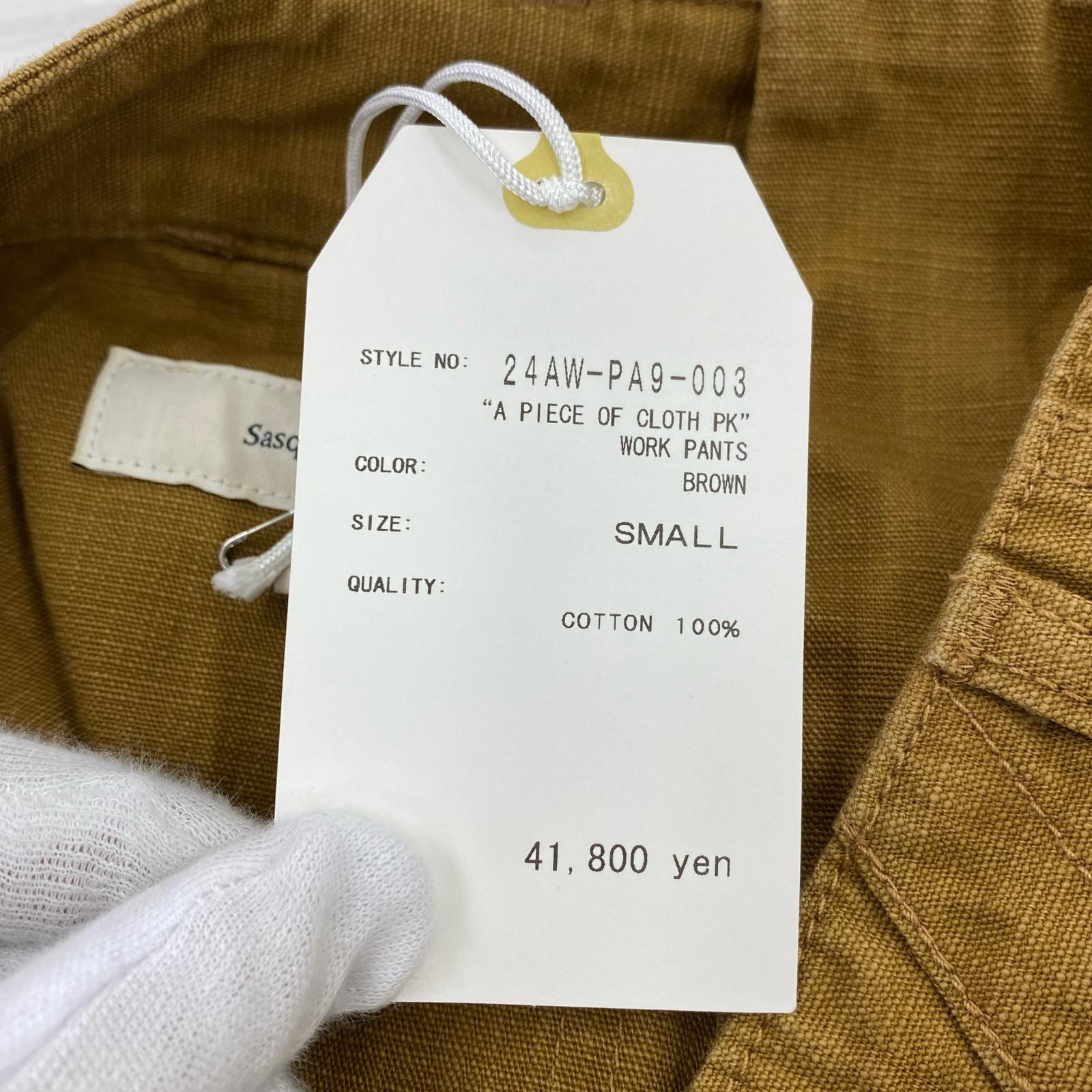 パンツ 24AW A PIECE OF CLOTH PK WORK PANTS S ブラウン