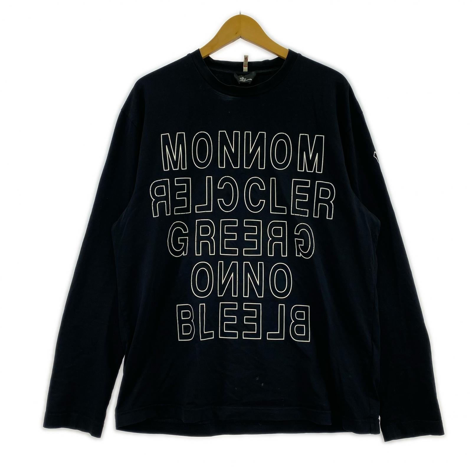 長袖Ｔシャツ MAGLIA T-SHIRT MILUNGA 黒 ロゴ L ブラック