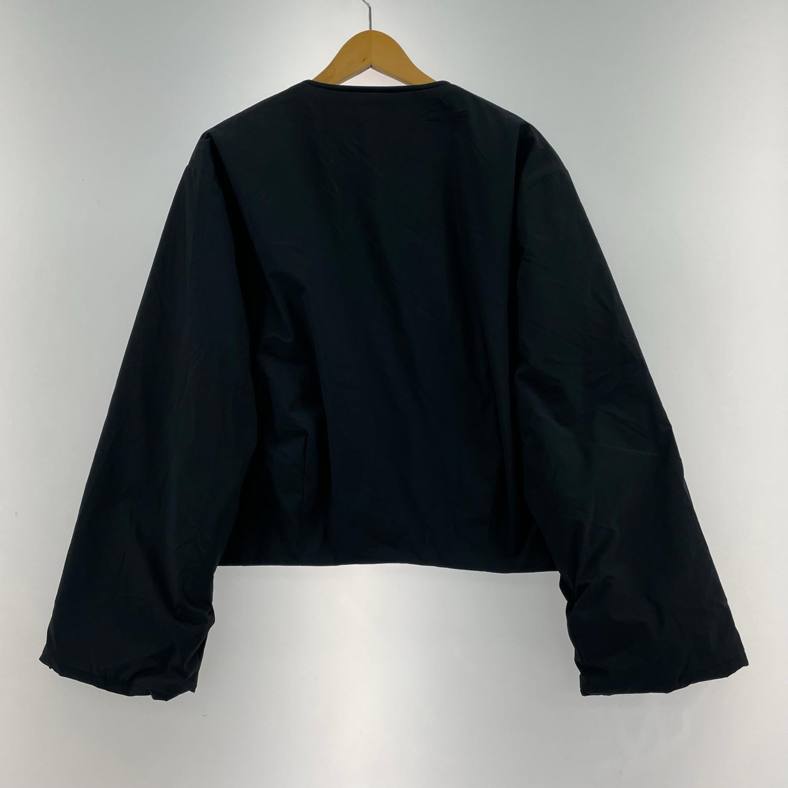ジャケット DANTON DT-A0672 ノーカラーワイド中綿ジャケット BK