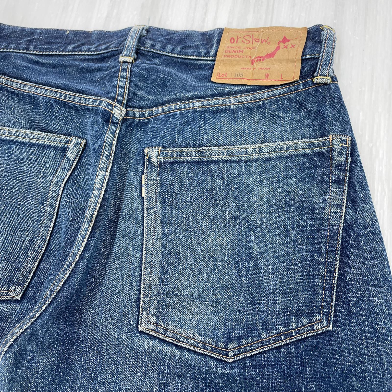 デニムパンツ セルビッチ デニム Lot 105 Ｓ インディゴ S