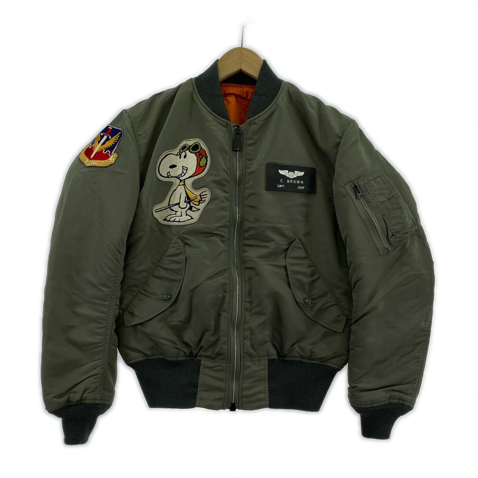 ジャケット TMJ2523 TYPE MA-1 SNOOPY U.S.A.F. (M) M カーキ
