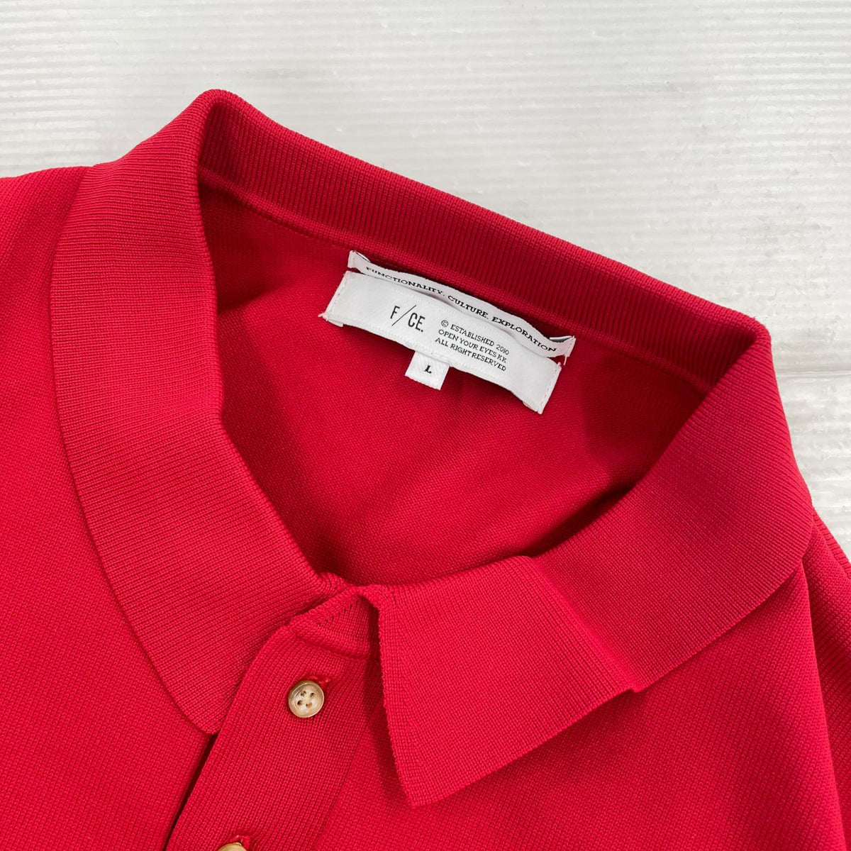 ポロシャツ ECOPET POLO KNIT 赤 (L) L レッド