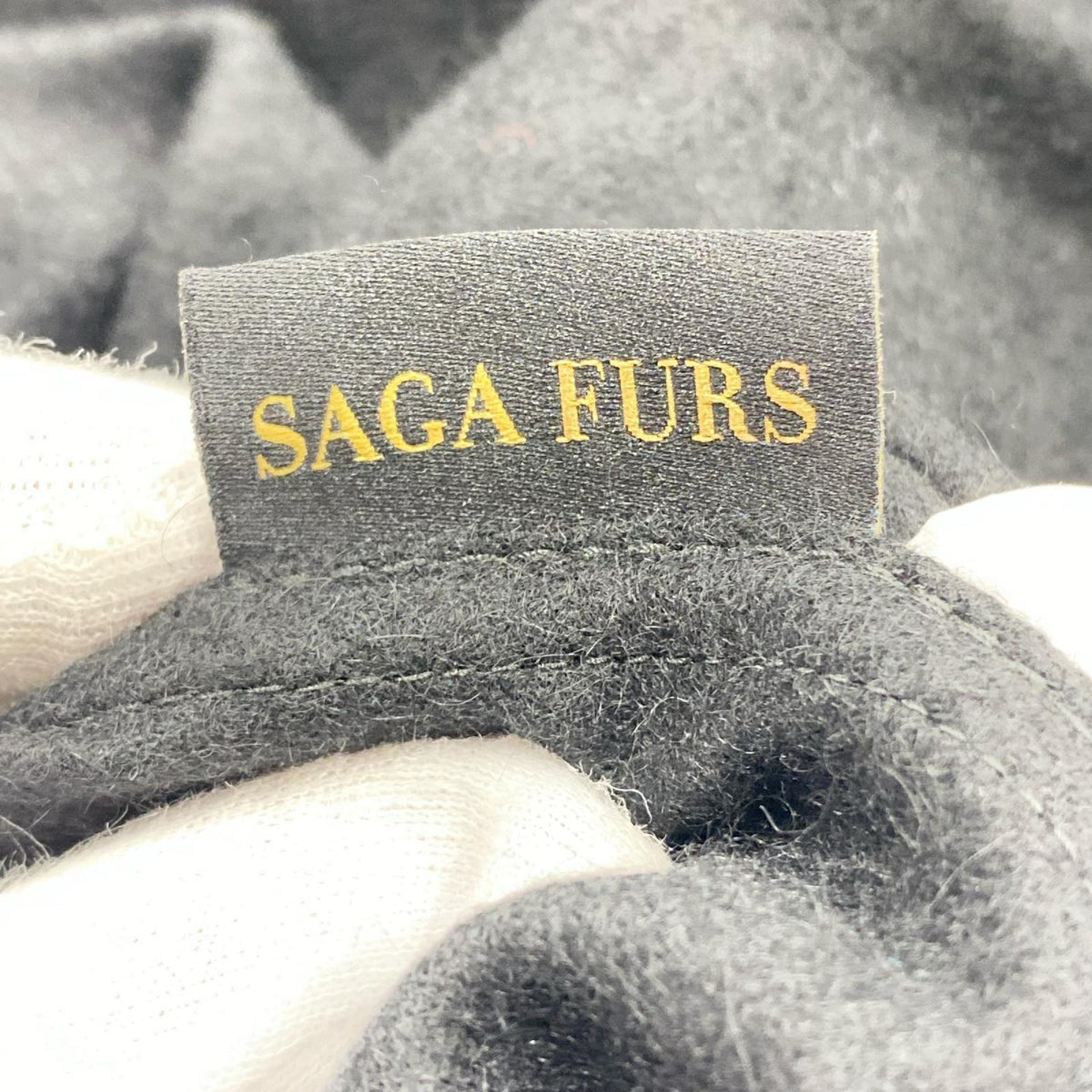 その他アウター SAGA FURS カシミア ポンチョ M ブラック