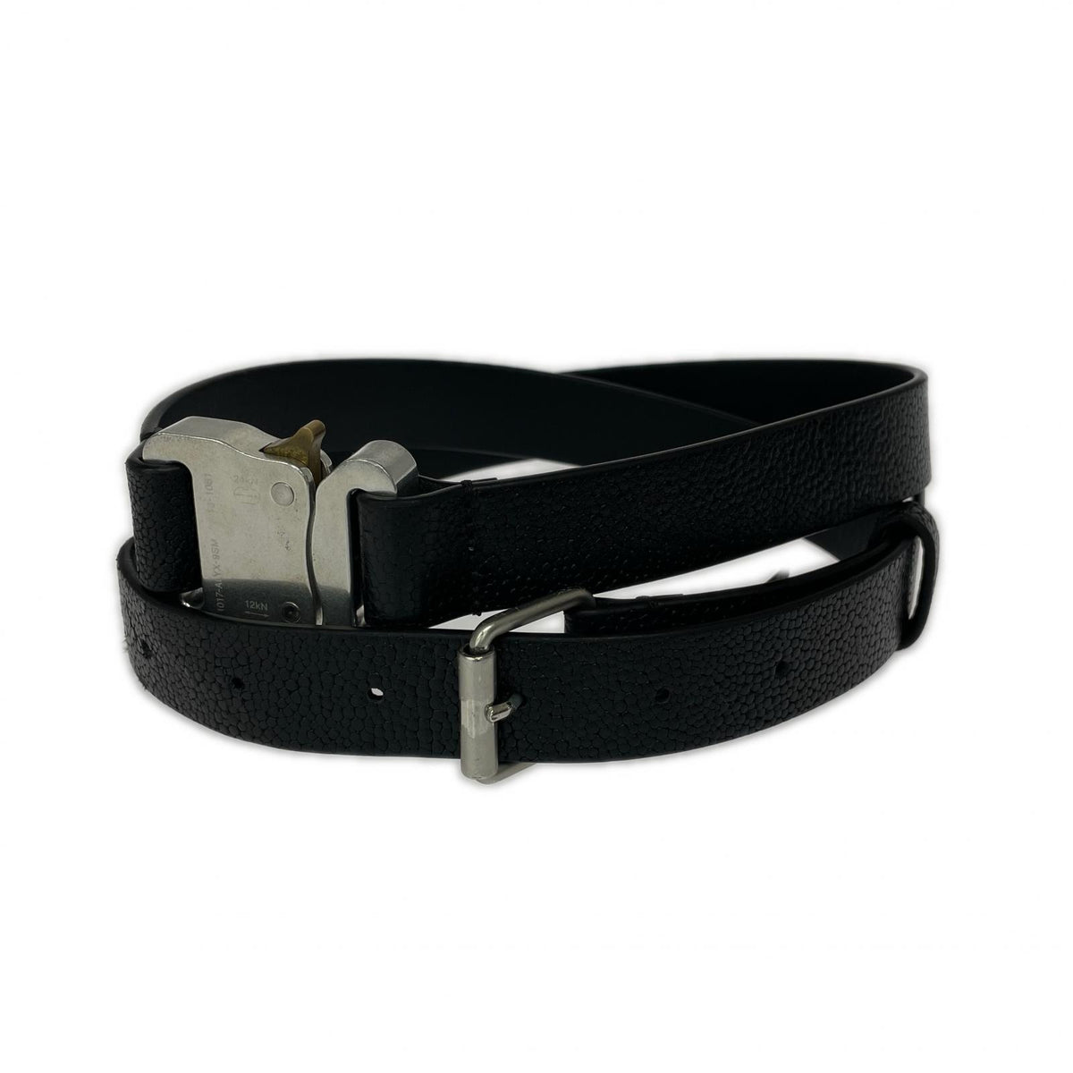 その他アクセサリー LEATHER MEDIUM BUCKLE BELT ブラック